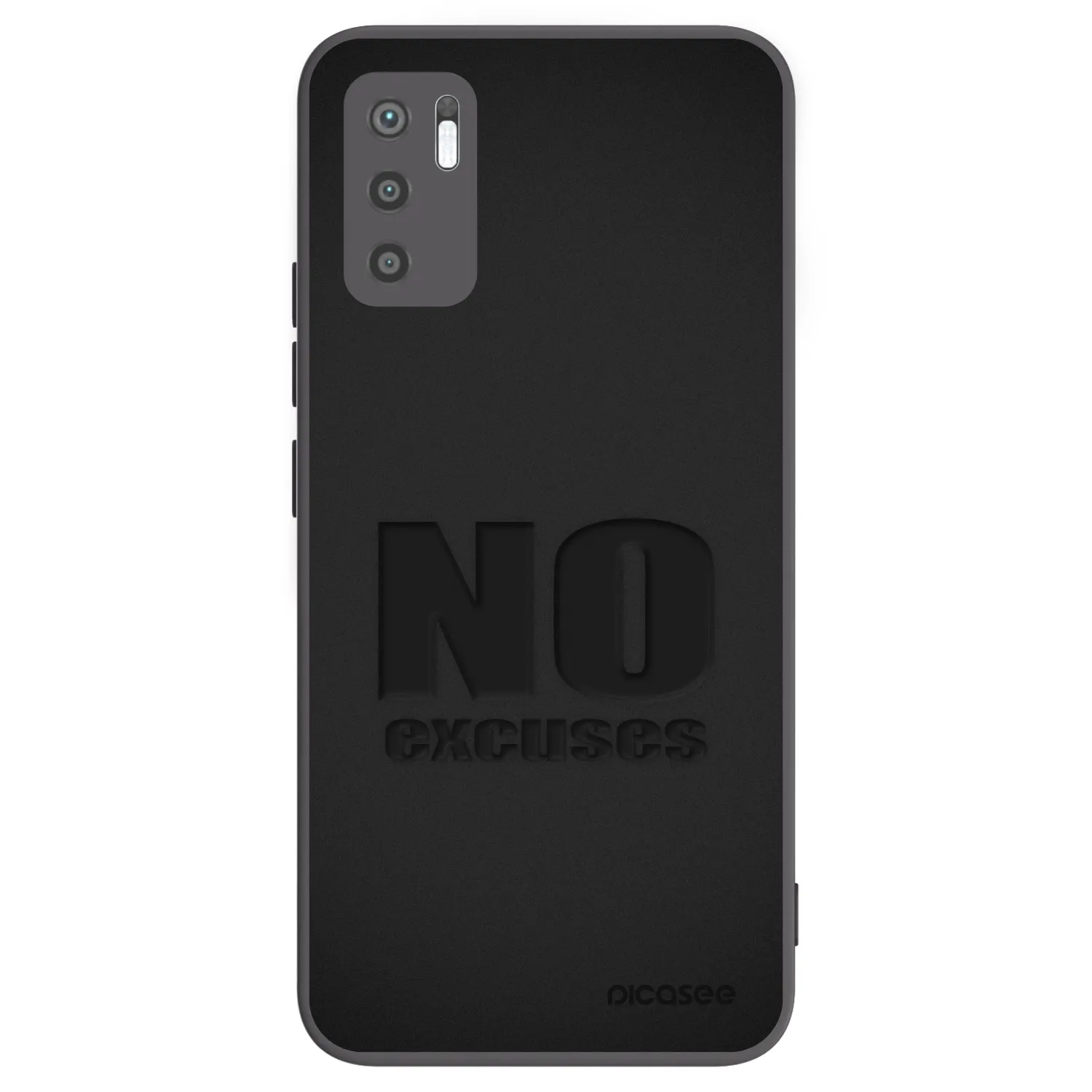 Picasee crna silikonska maskica za Xiaomi Redmi Note 10 5G - No Excuses