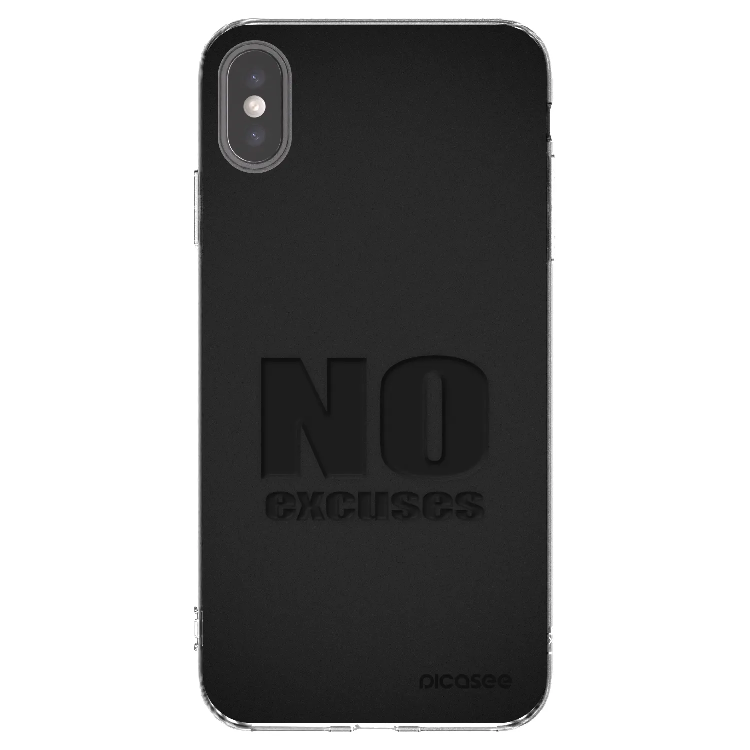 Picasee silikonska prozirna maskica za Apple iPhone XS Max - No Excuses