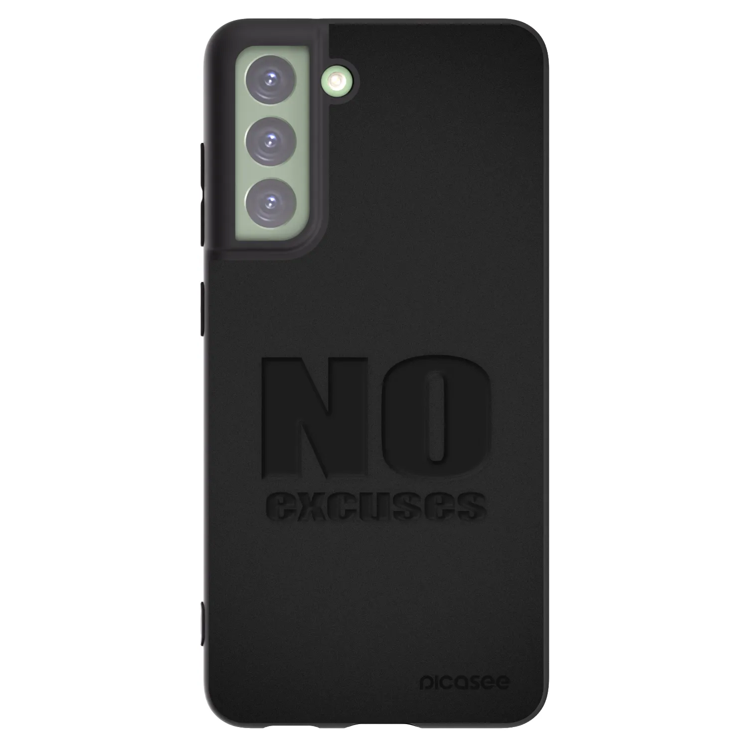 Picasee crna silikonska maskica za Samsung Galaxy S21 FE 5G - No Excuses