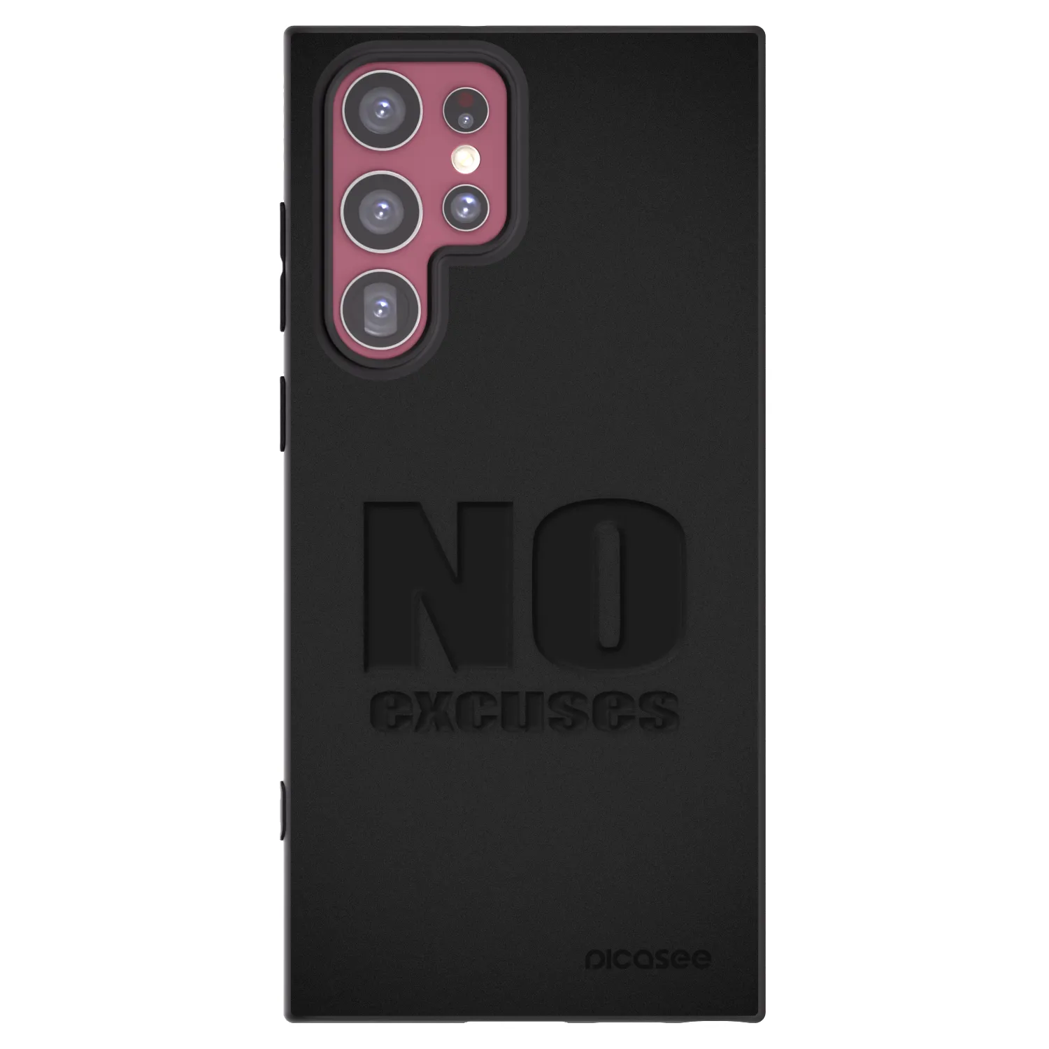 Picasee crna silikonska maskica za Samsung Galaxy S22 Ultra 5G - No Excuses