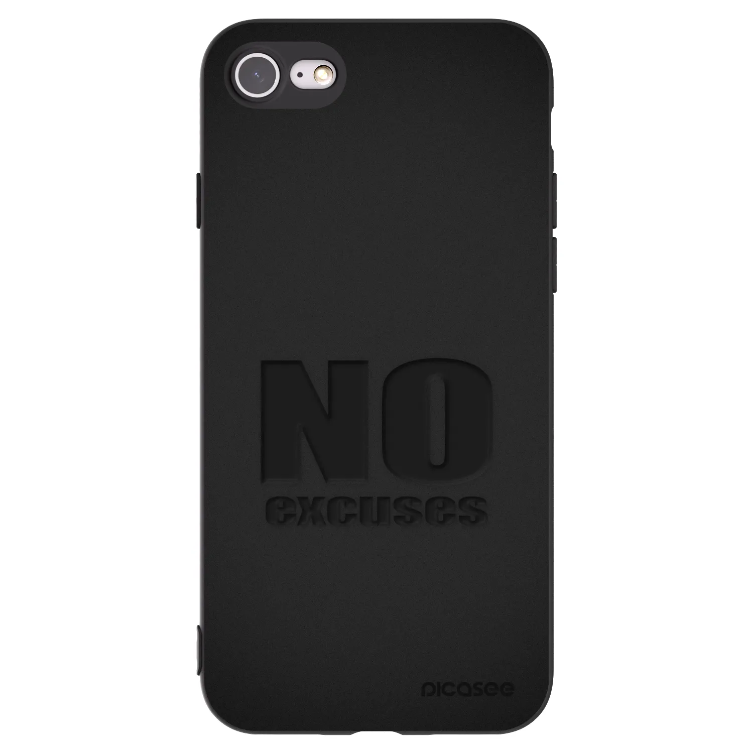 Picasee crna silikonska maskica za Apple iPhone SE 2022 - No Excuses