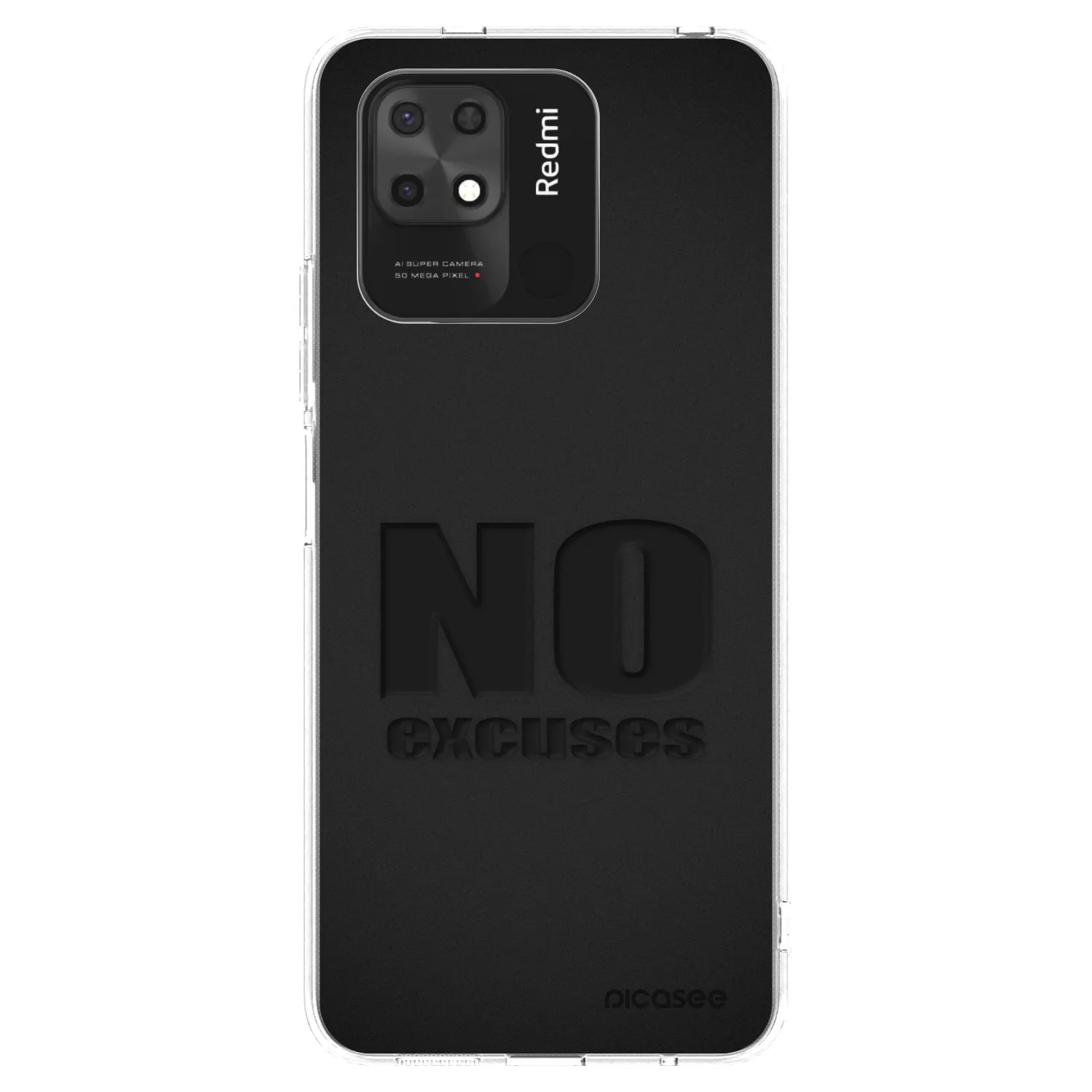 Picasee silikonska prozirna maskica za Xiaomi Redmi 10C - No Excuses