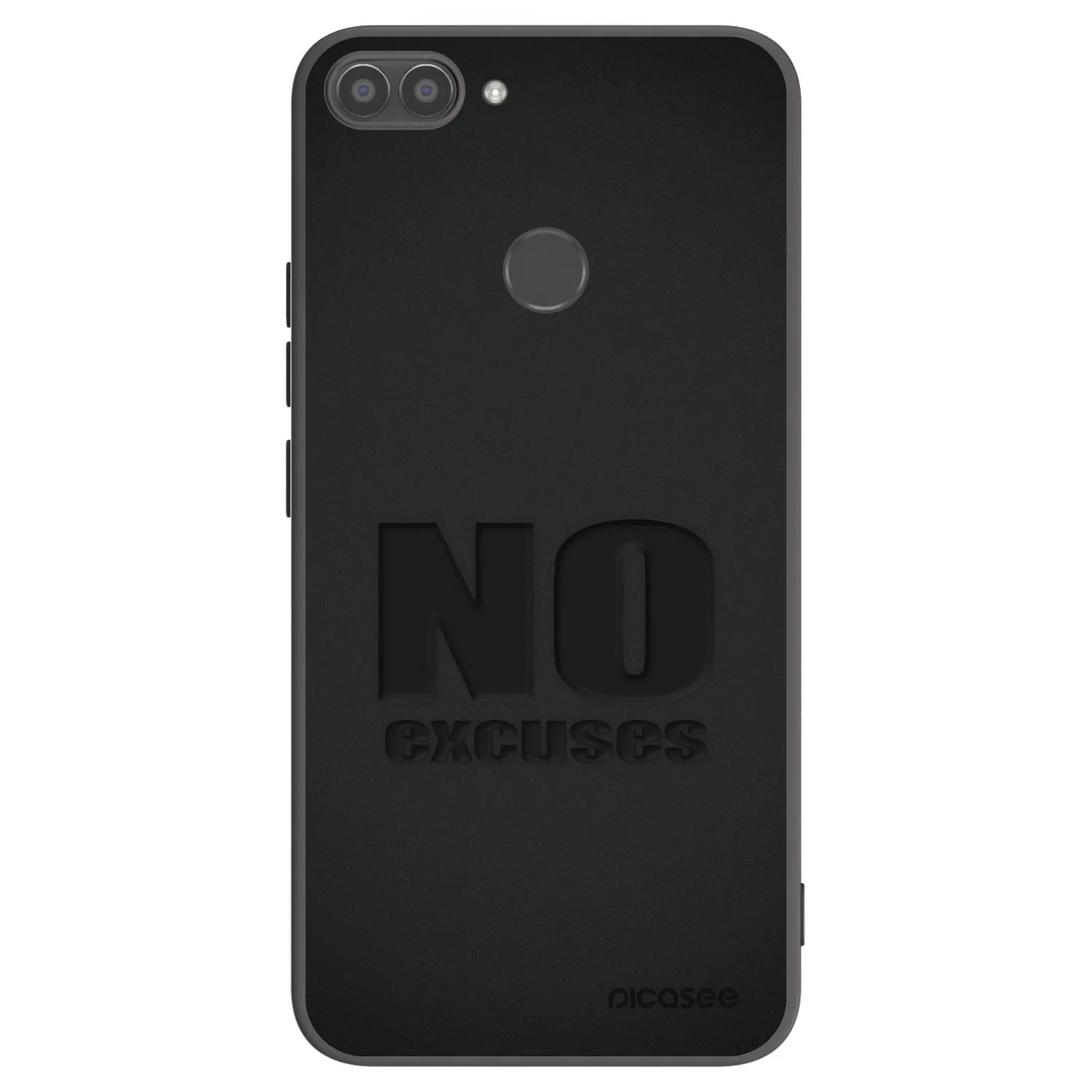 Picasee crna silikonska maskica za Huawei P Smart - No Excuses