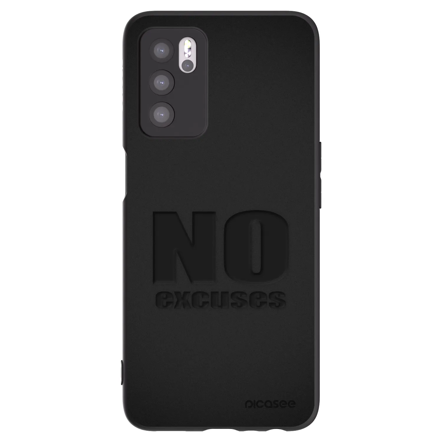 Picasee crna silikonska maskica za OPPO A16s - No Excuses