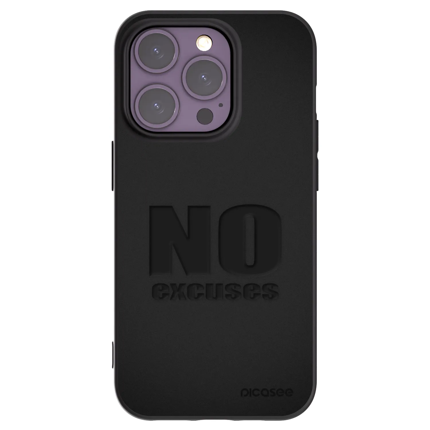 Picasee crna silikonska maskica za Apple iPhone 14 Pro - No Excuses