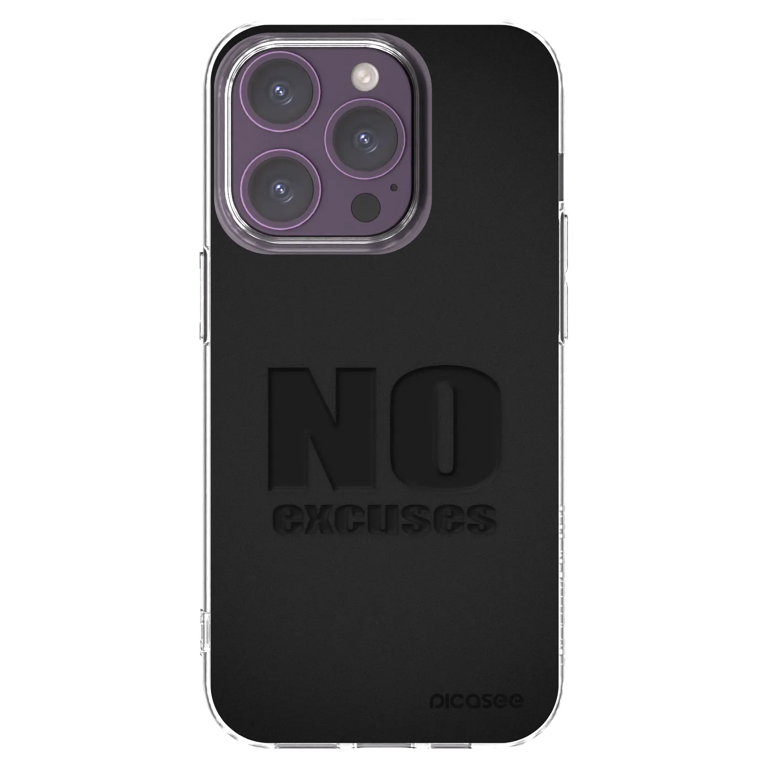 Picasee silikonska prozirna maskica za Apple iPhone 14 Pro - No Excuses