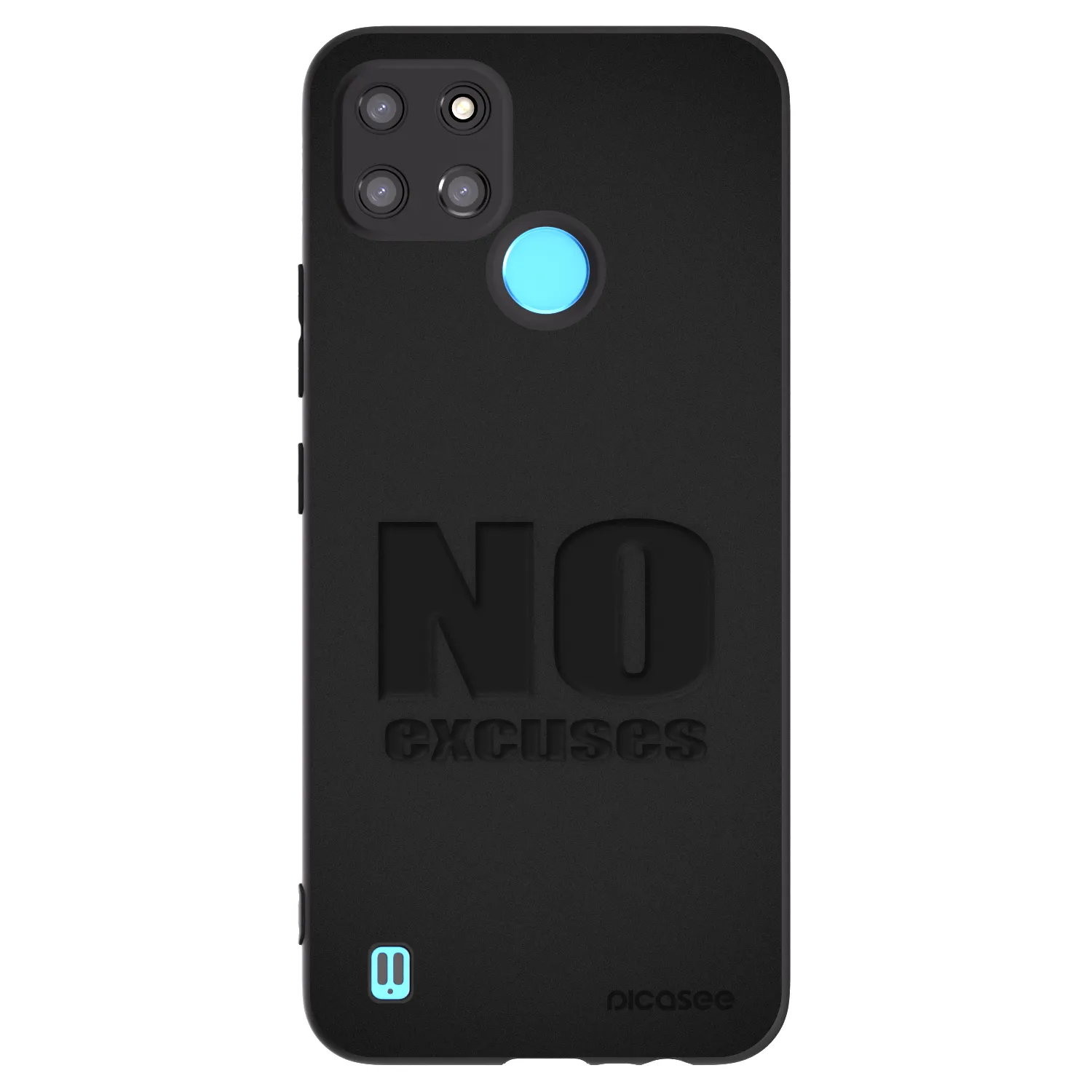 Picasee crna silikonska maskica za Realme C21Y - No Excuses