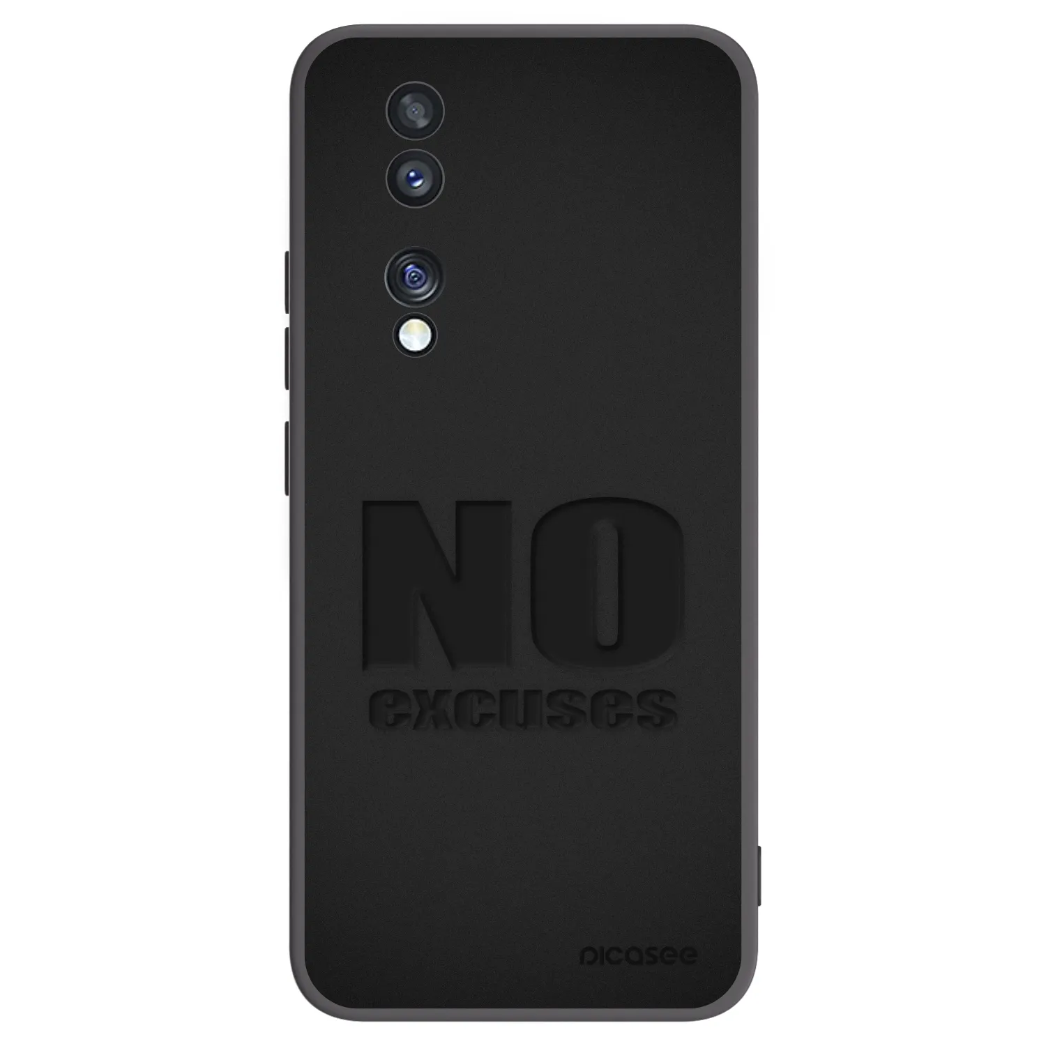 Picasee crna silikonska maskica za Honor 70 - No Excuses