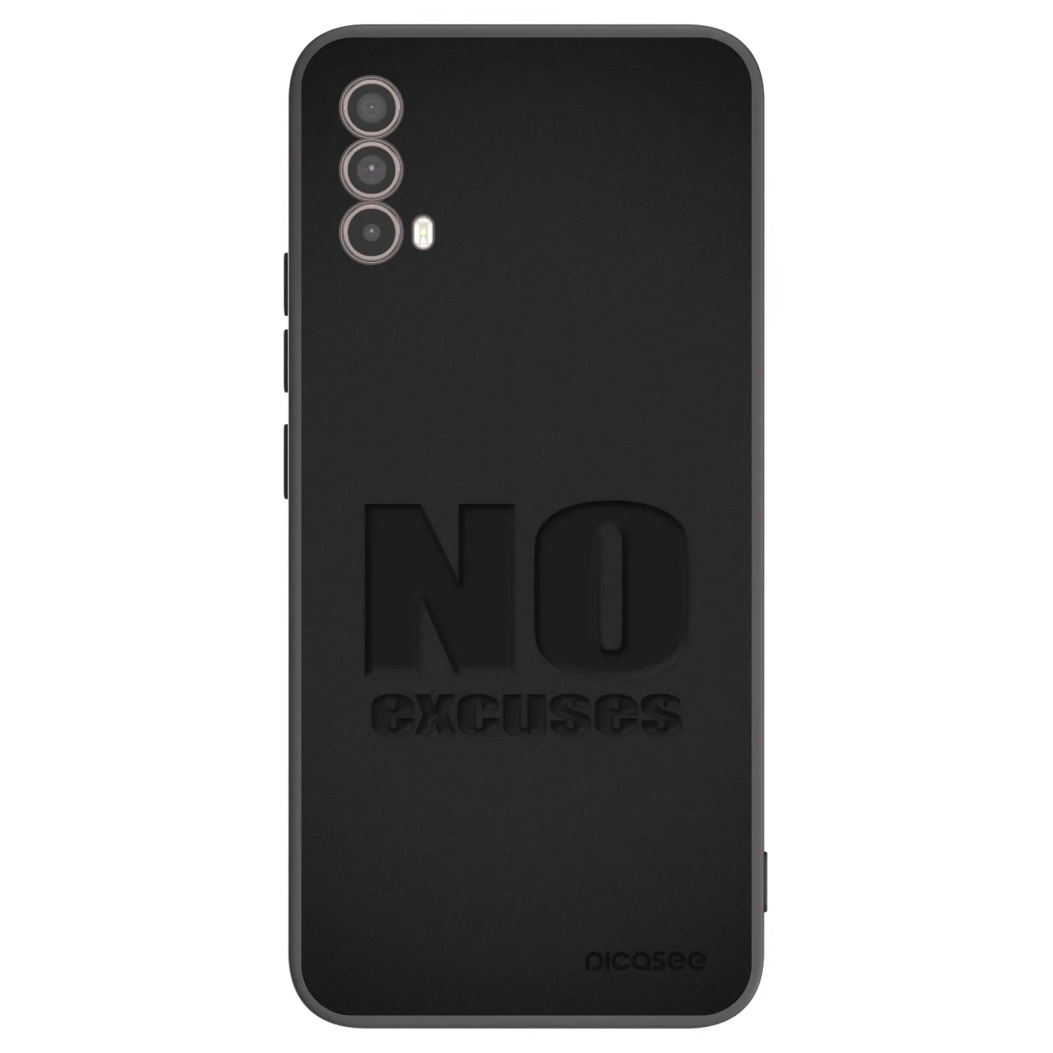 Picasee crna silikonska maskica za Motorola Moto E40 - No Excuses
