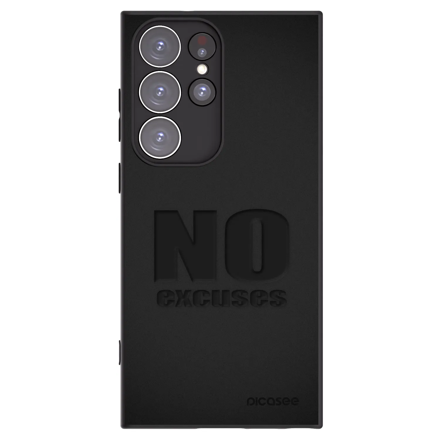 Picasee crna silikonska maskica za Samsung Galaxy S23 Ultra 5G - No Excuses