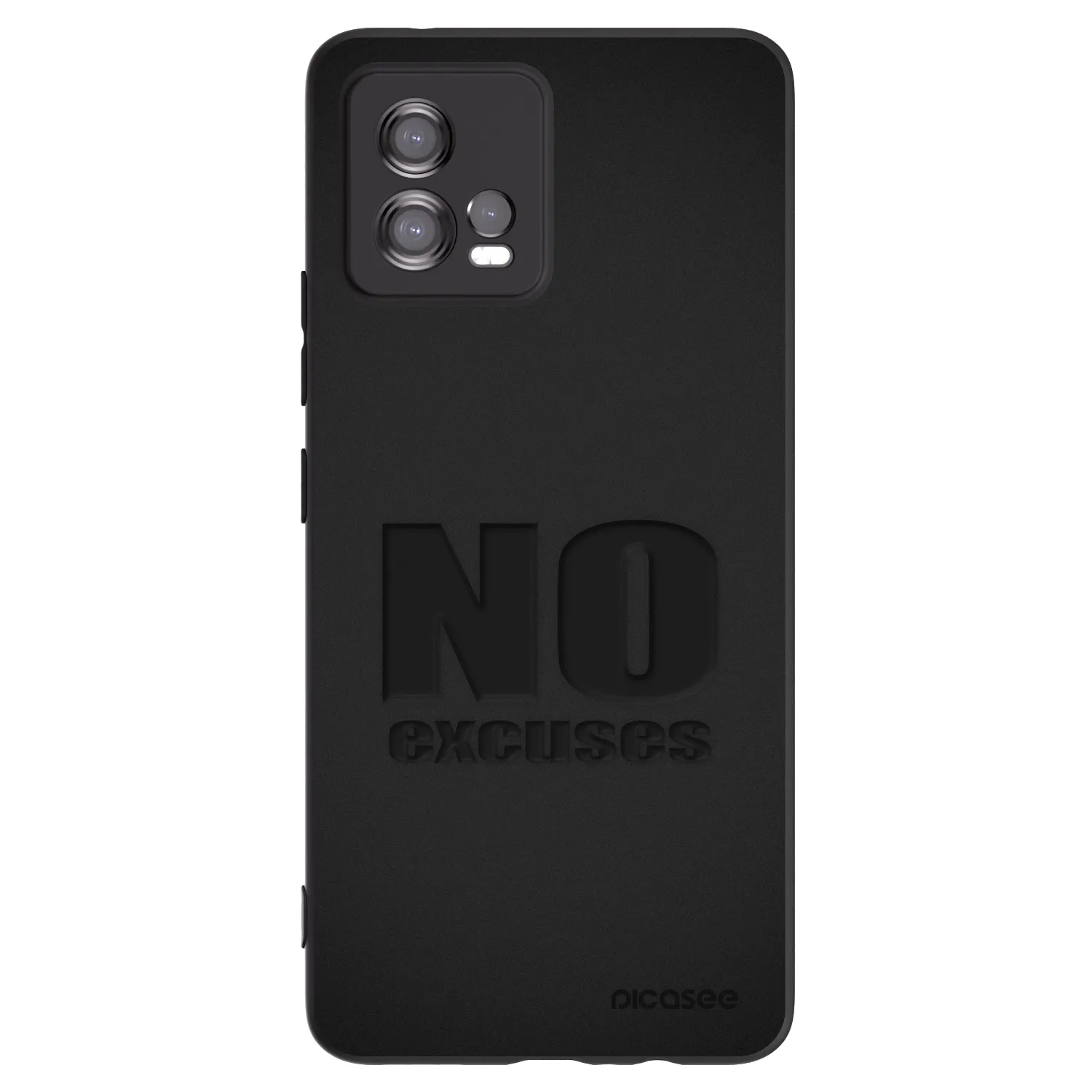 Picasee crna silikonska maskica za Motorola Moto G72 - No Excuses