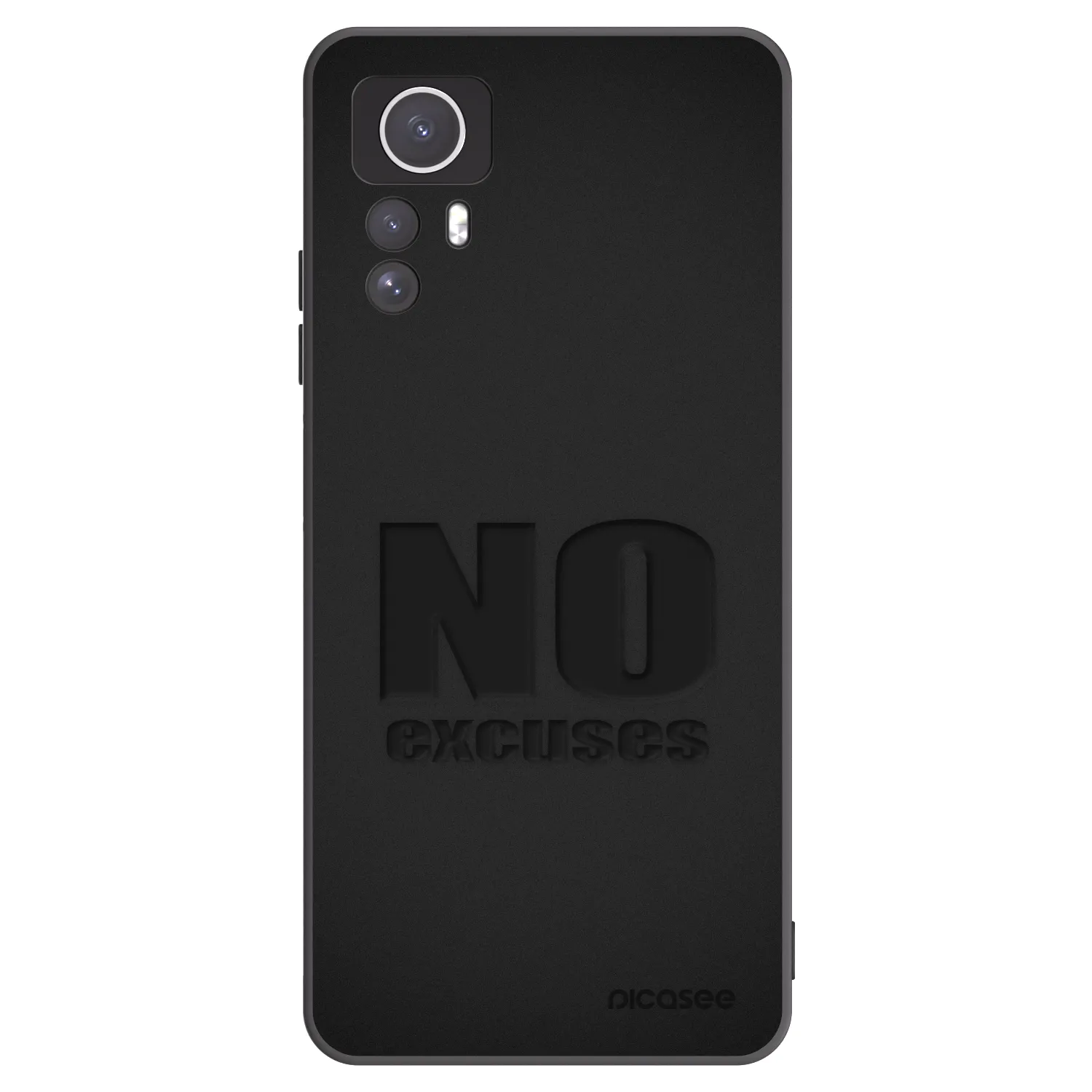 Picasee crna silikonska maskica za Xiaomi Redmi Note 12S - No Excuses