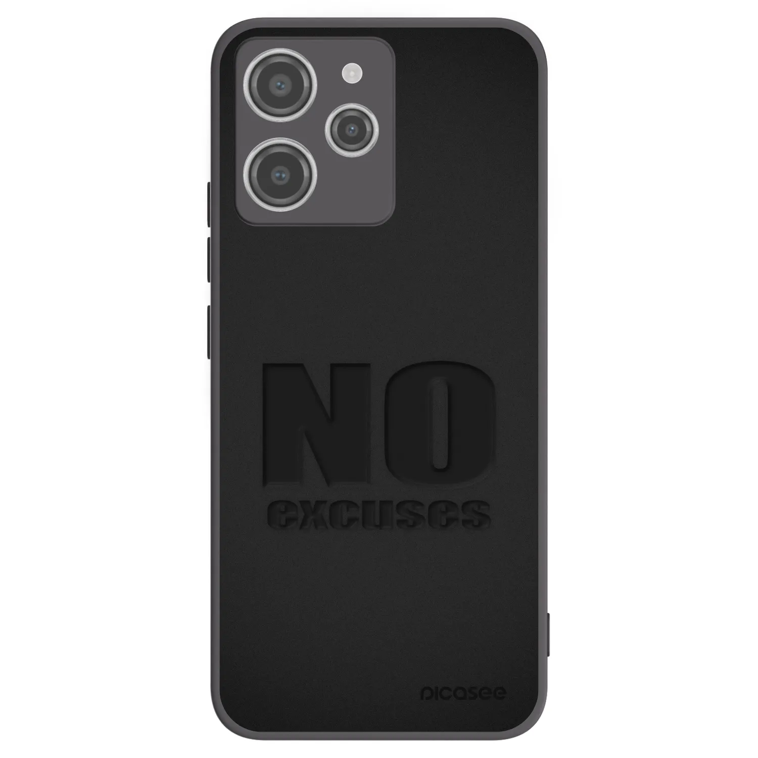 Picasee crna silikonska maskica za Xiaomi Redmi 12 4G - No Excuses