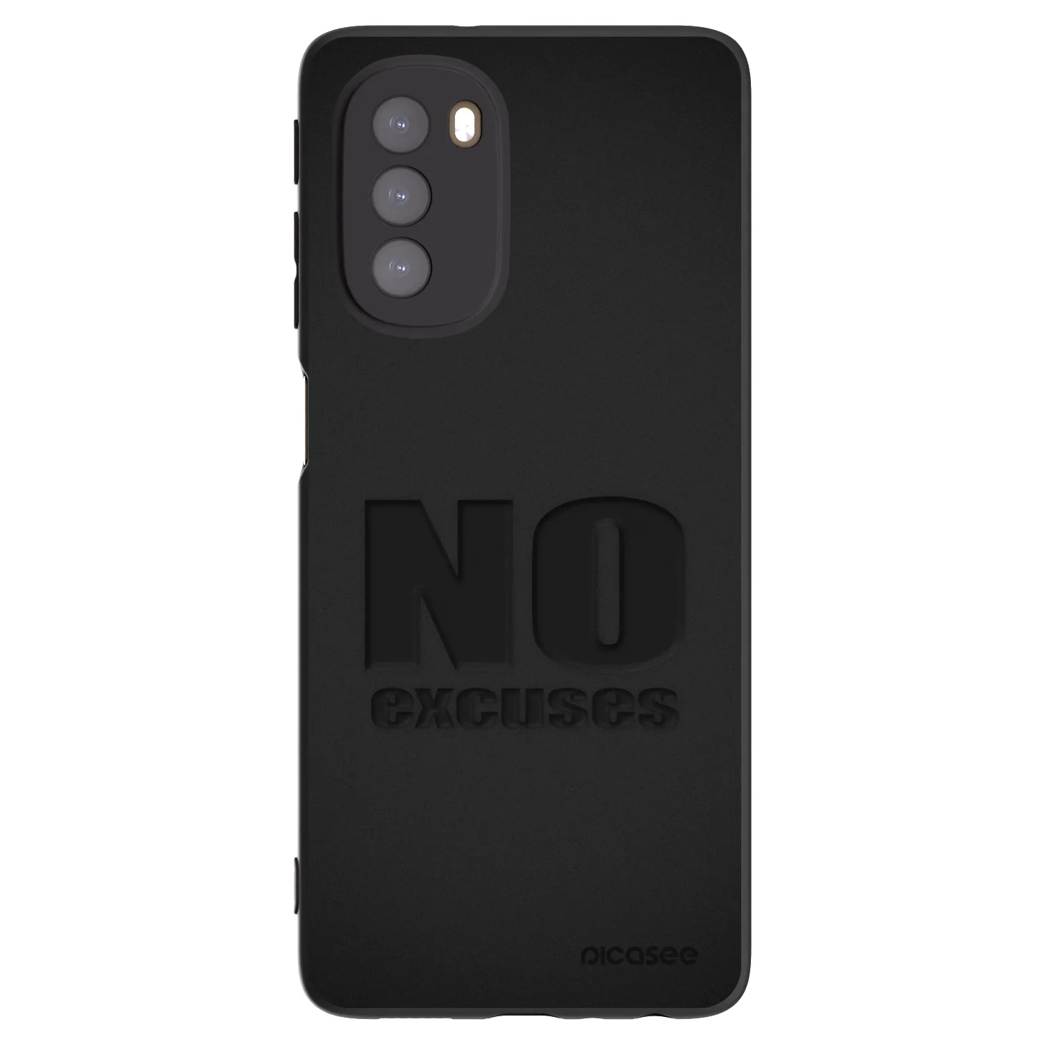 Picasee crna silikonska maskica za Motorola Moto G51 - No Excuses