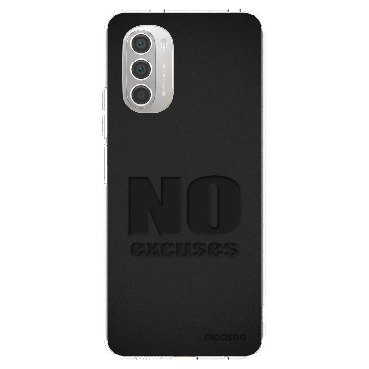 Picasee silikonska prozirna maskica za Motorola Moto G51 - No Excuses