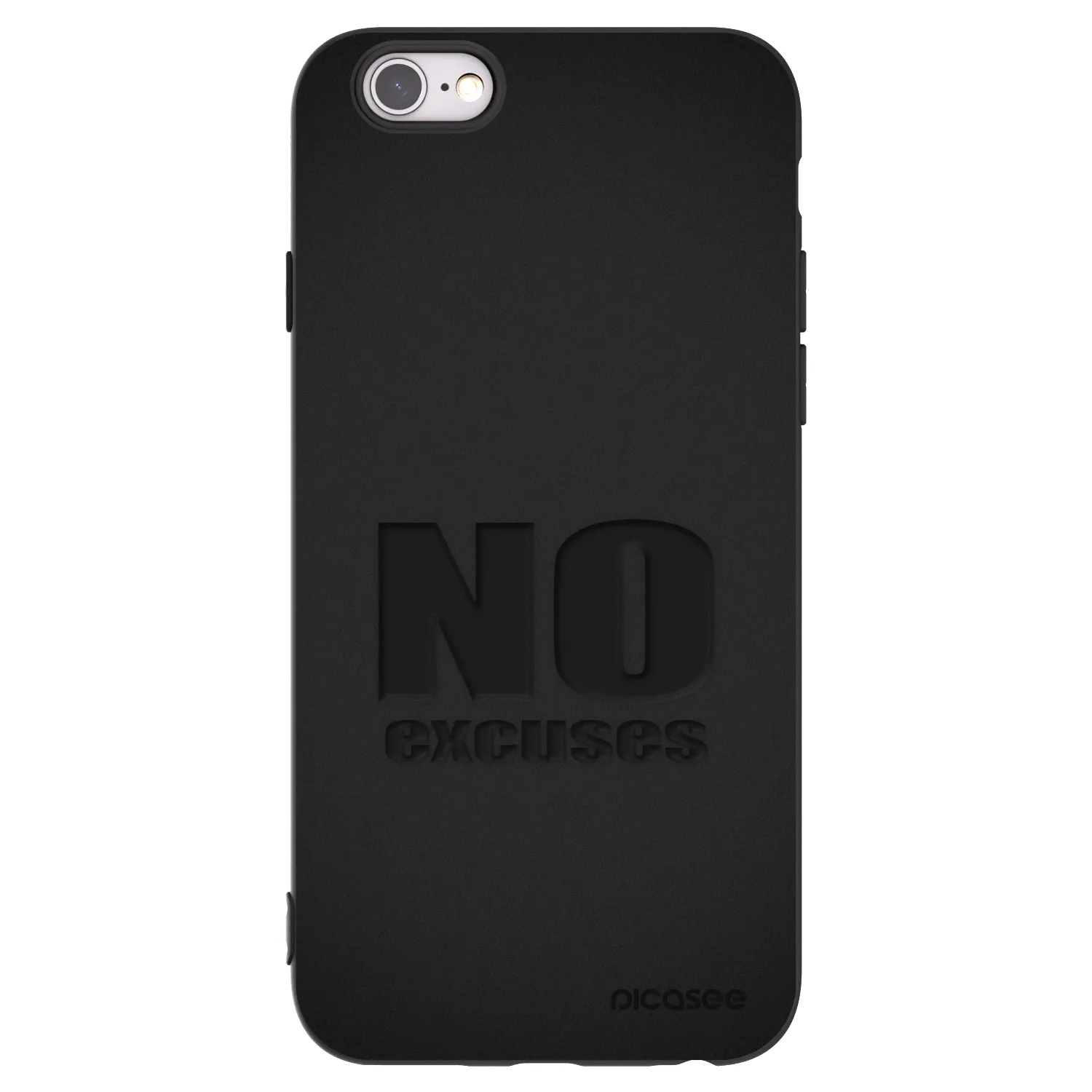 Picasee crna silikonska maskica za Apple iPhone 6/6S - No Excuses
