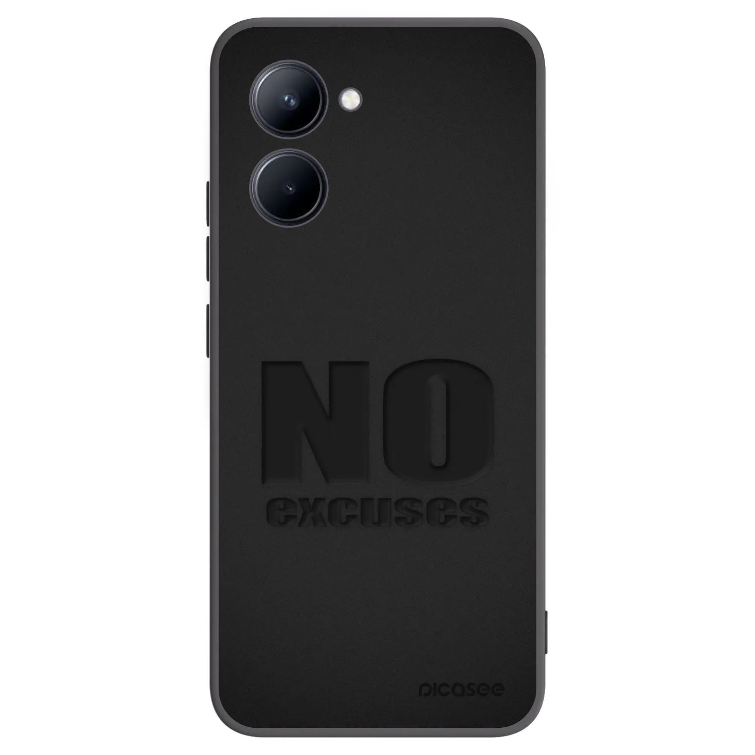 Picasee crna silikonska maskica za Realme C33 (2023) - No Excuses