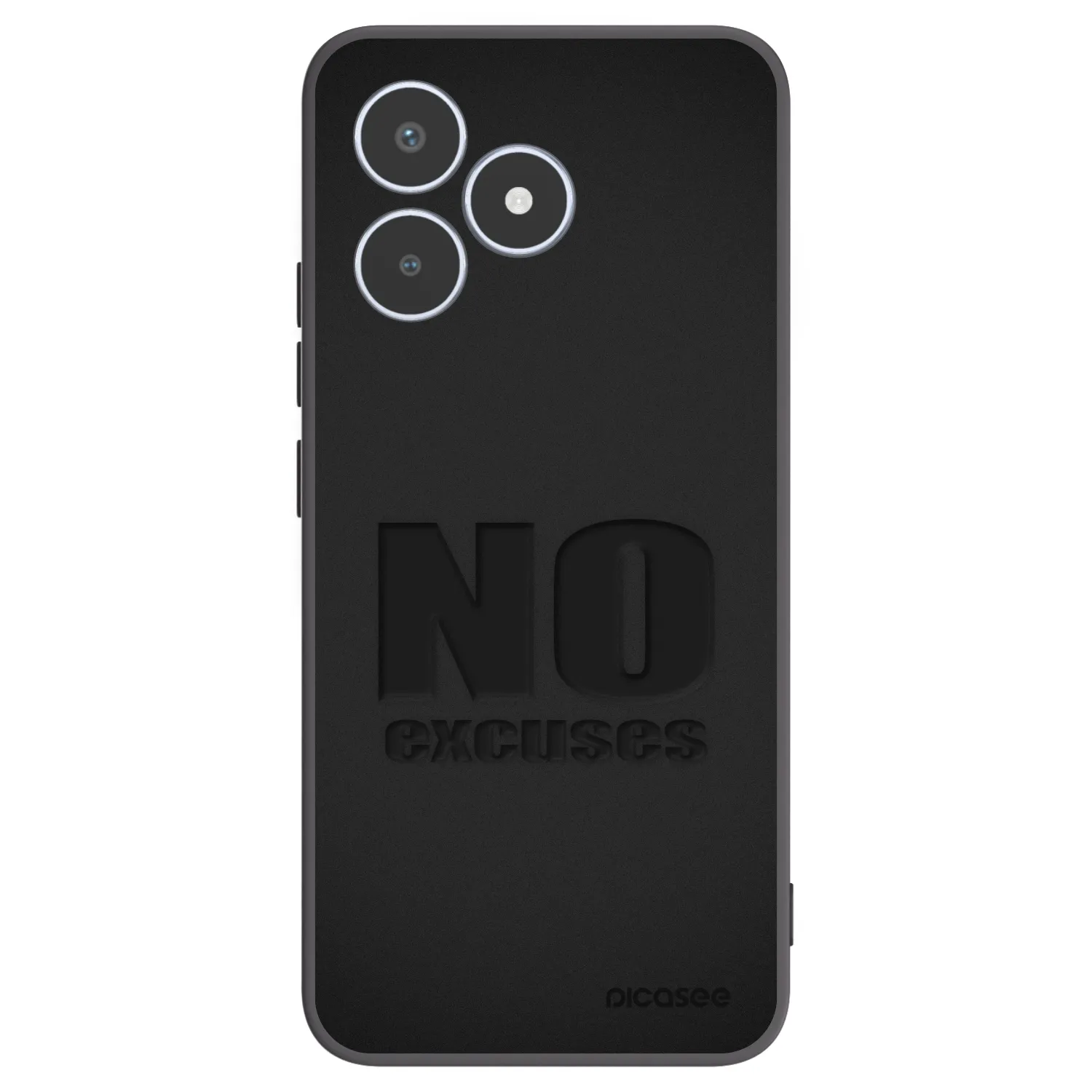 Picasee crna silikonska maskica za Realme C53 - No Excuses