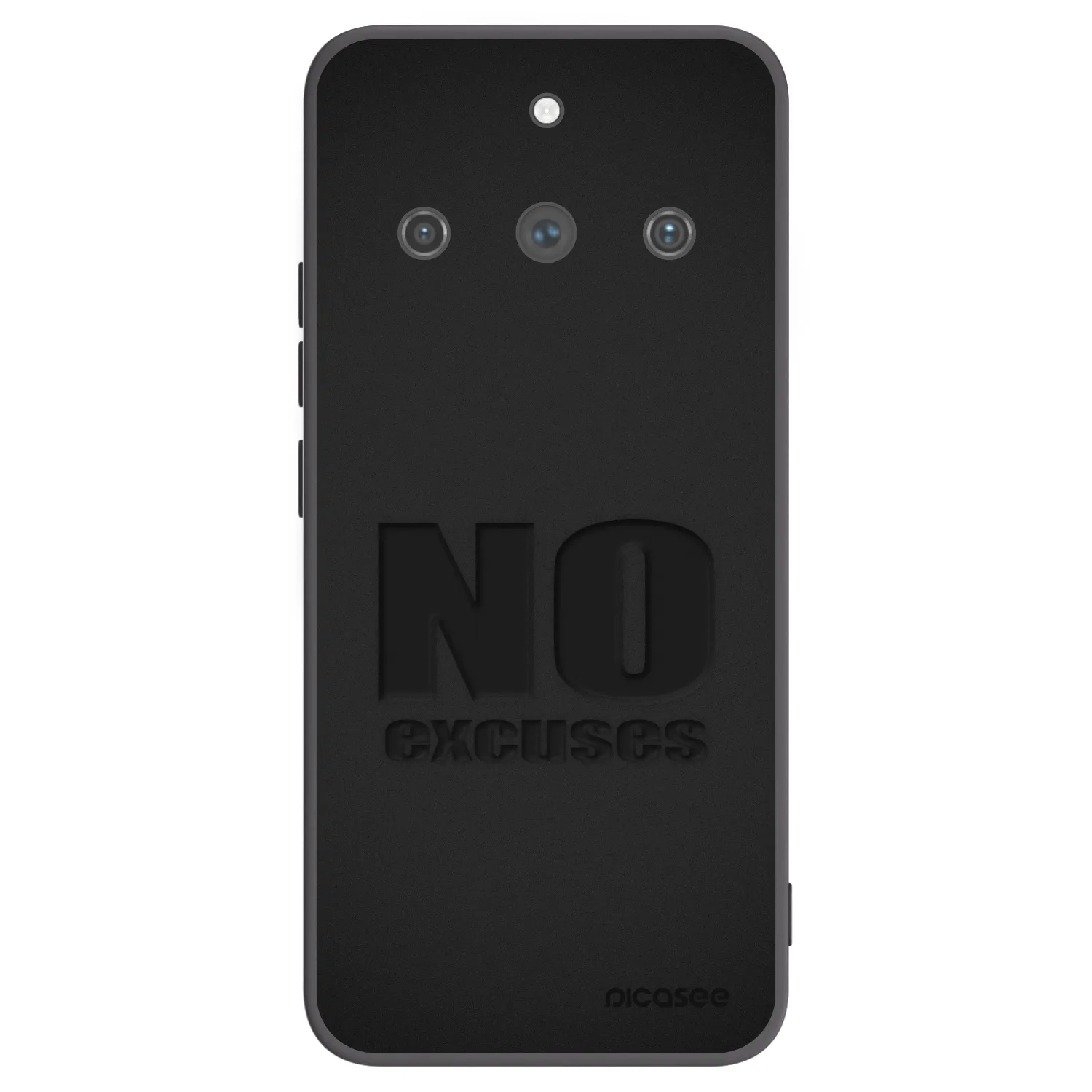 Picasee crna silikonska maskica za Realme 11 Pro+ - No Excuses