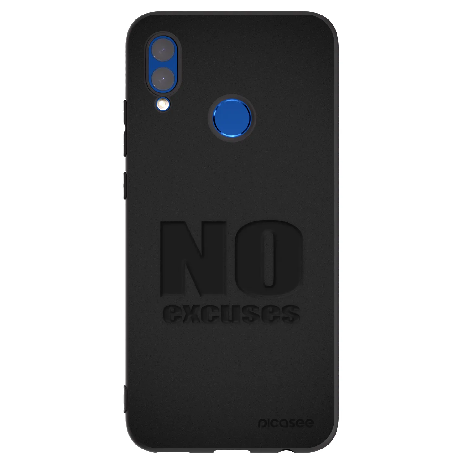 Picasee crna silikonska maskica za Honor 10 Lite - No Excuses