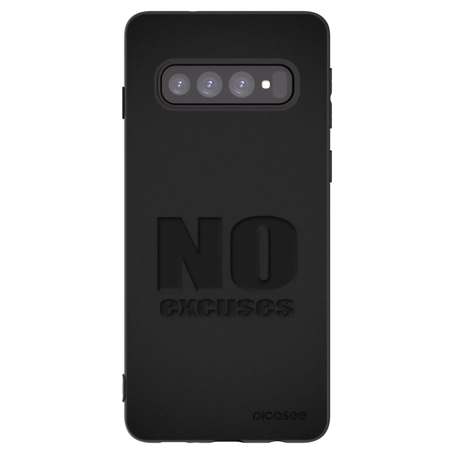 Picasee crna silikonska maskica za Samsung Galaxy S10 G973 - No Excuses