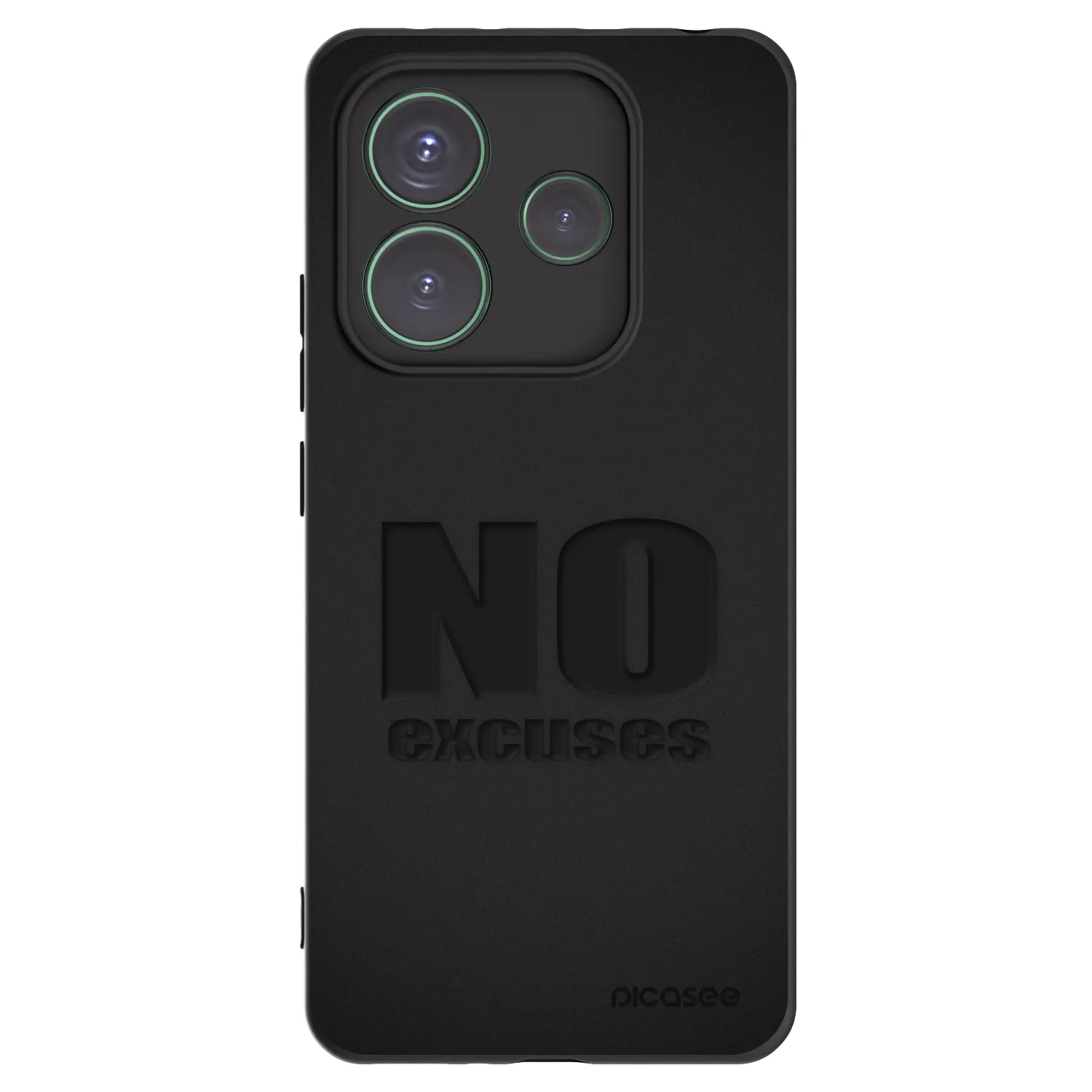 Picasee crna silikonska maskica za Xiaomi Redmi Note 14 5G - No Excuses