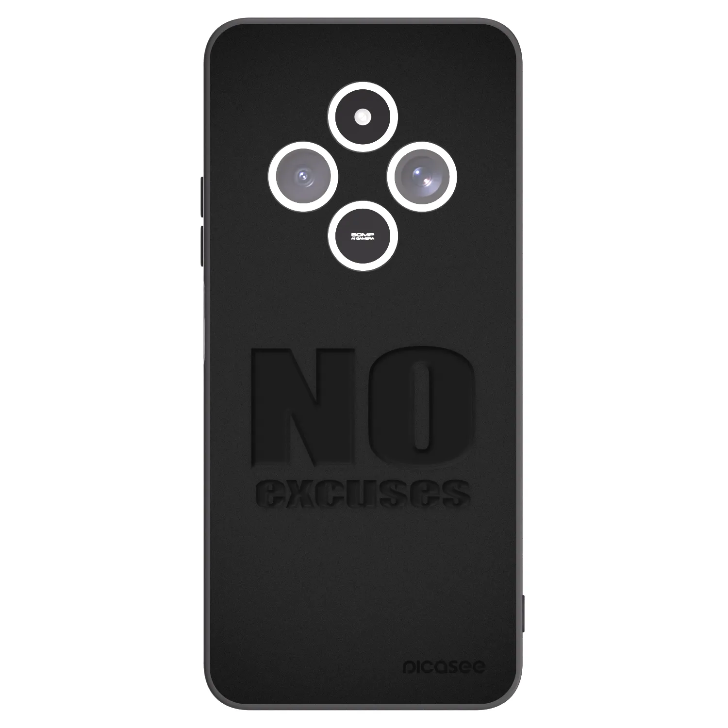 Picasee crna silikonska maskica za Xiaomi Redmi 14C - No Excuses