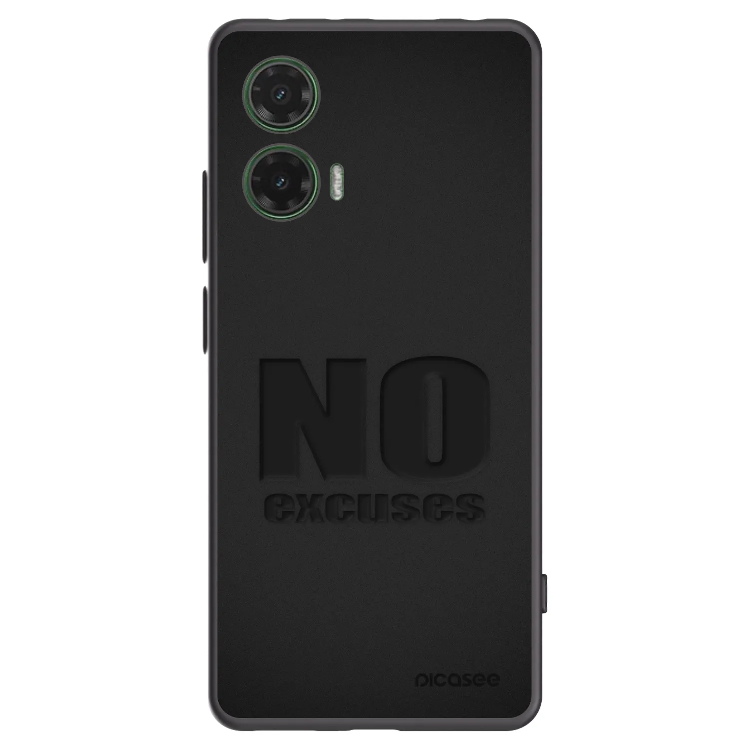 Picasee crna silikonska maskica za Motorola Moto G35 5G - No Excuses