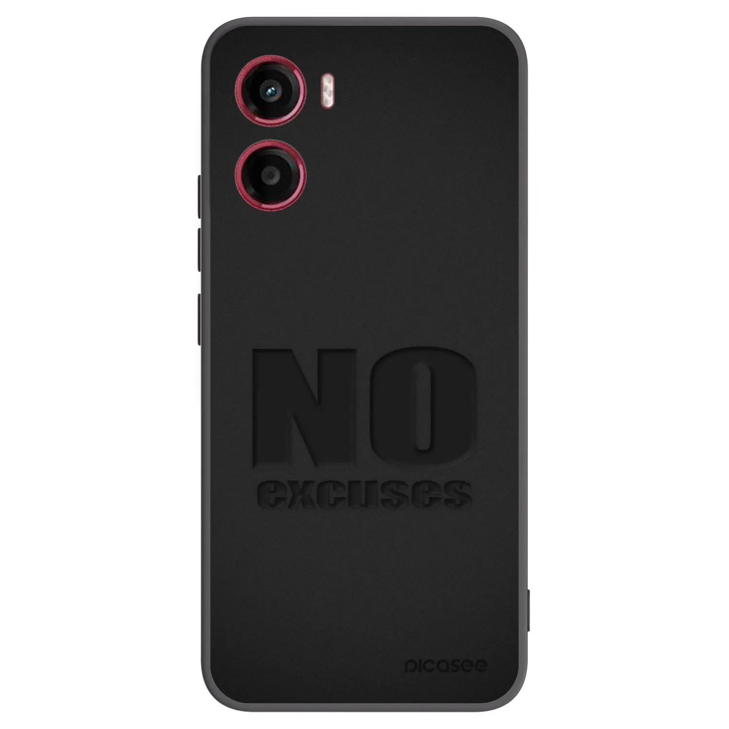 Picasee crna silikonska maskica za Motorola Moto G05 - No Excuses