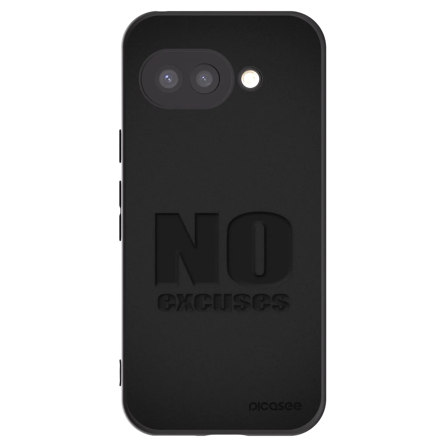 Picasee crna silikonska maskica za Google Pixel 9a - No Excuses