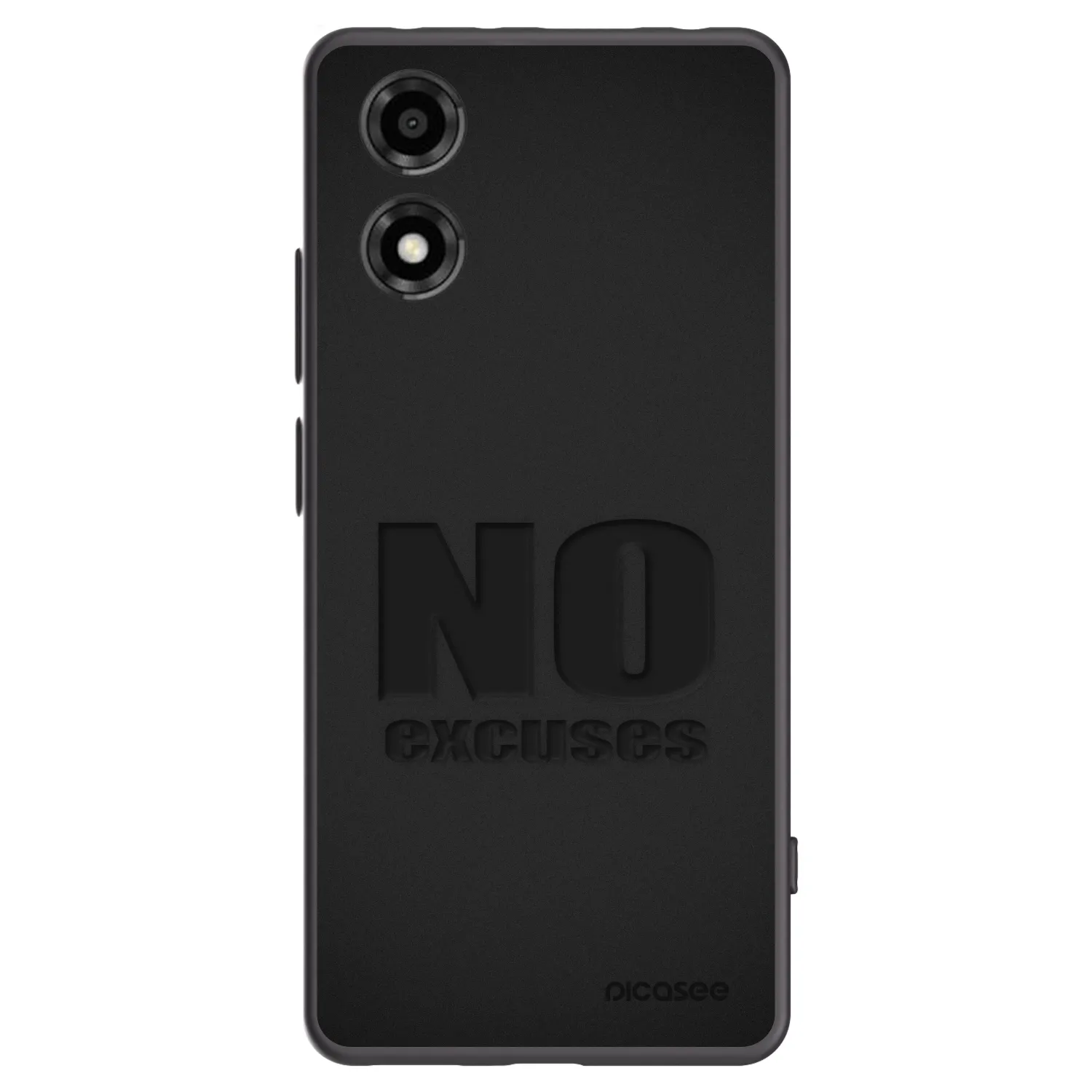 Picasee crna silikonska maskica za Motorola Moto E14 - No Excuses