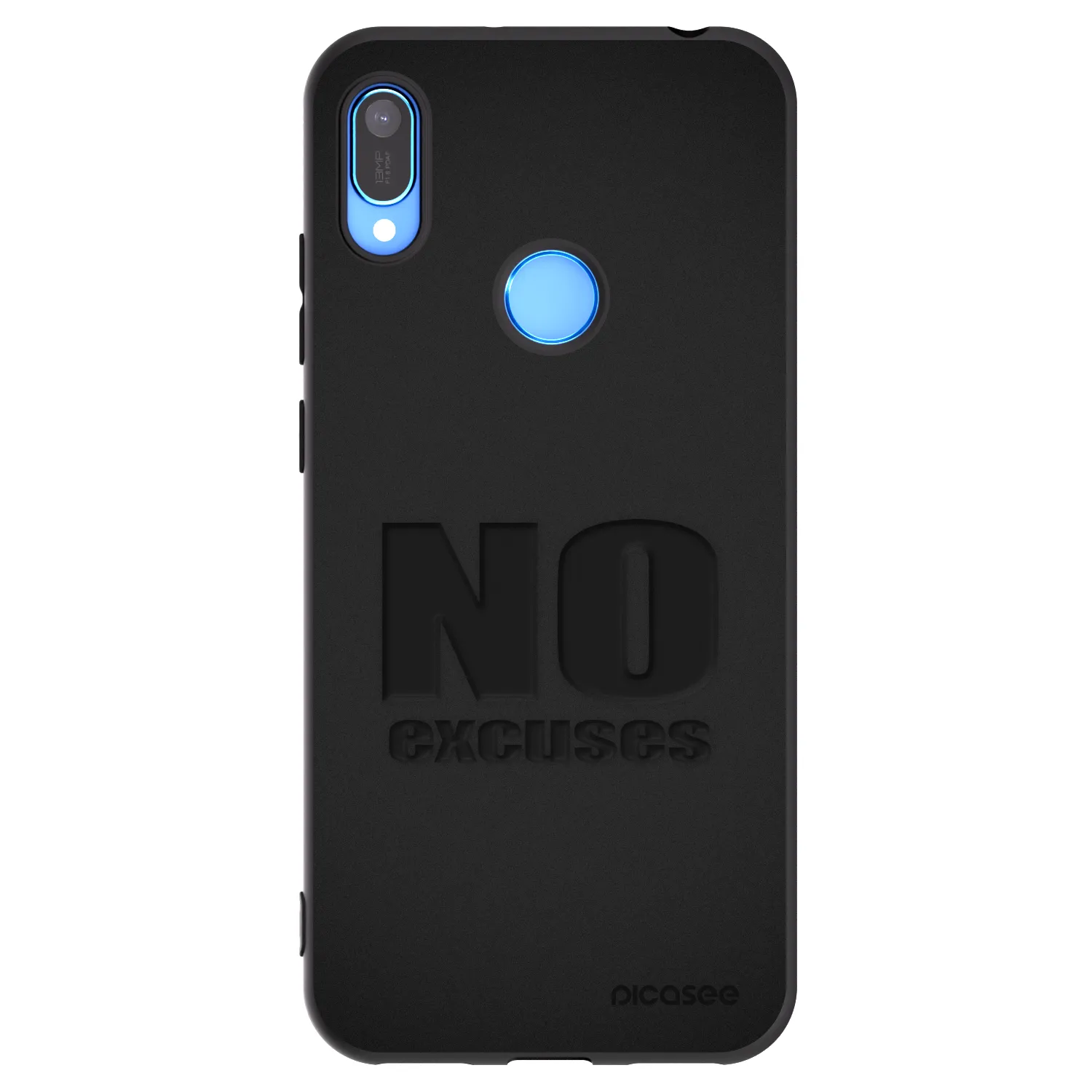 Picasee crna silikonska maskica za Huawei Y6 2019 - No Excuses