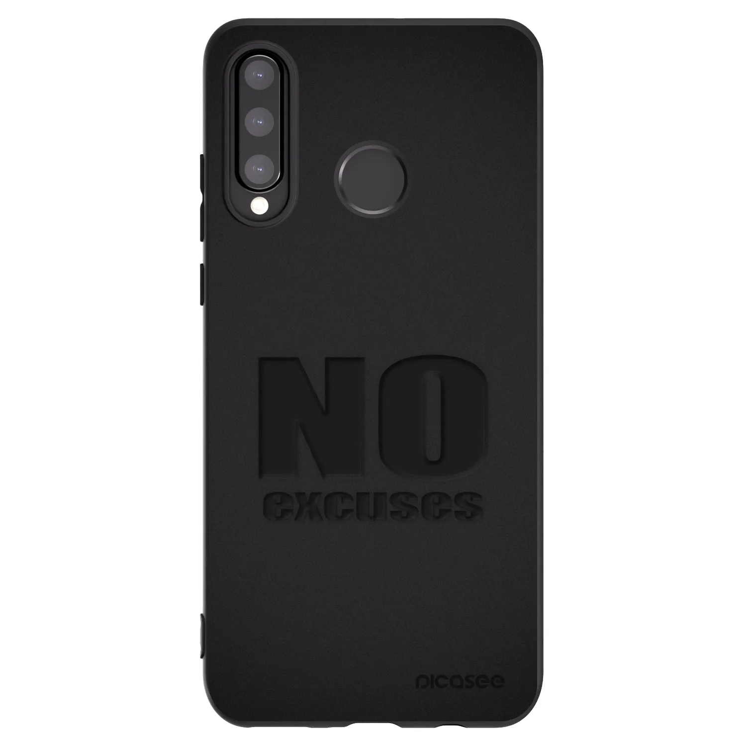 Picasee crna silikonska maskica za Huawei P30 Lite - No Excuses
