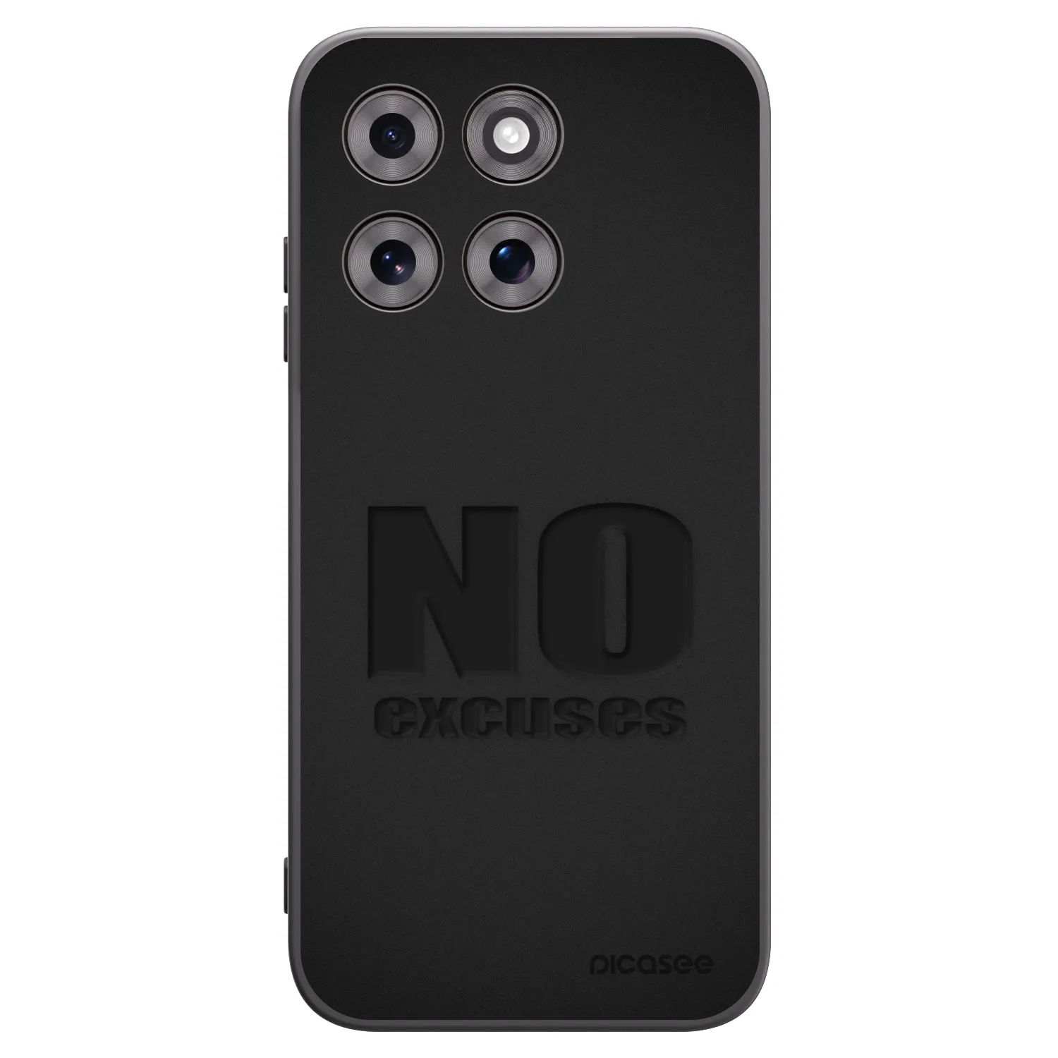 Picasee crna silikonska maskica za Motorola Moto G77 - No Excuses