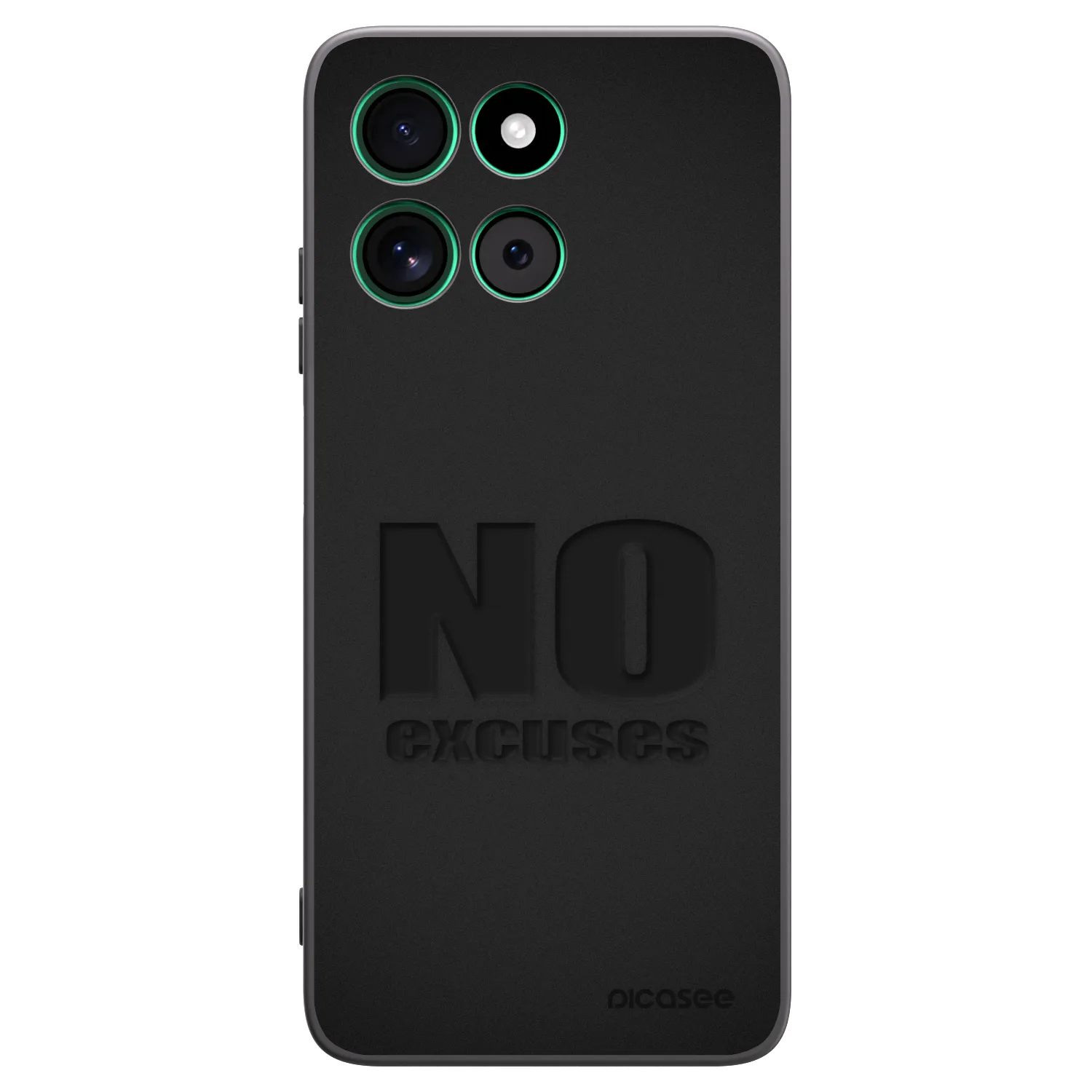Picasee crna silikonska maskica za Motorola Moto G57 Power - No Excuses