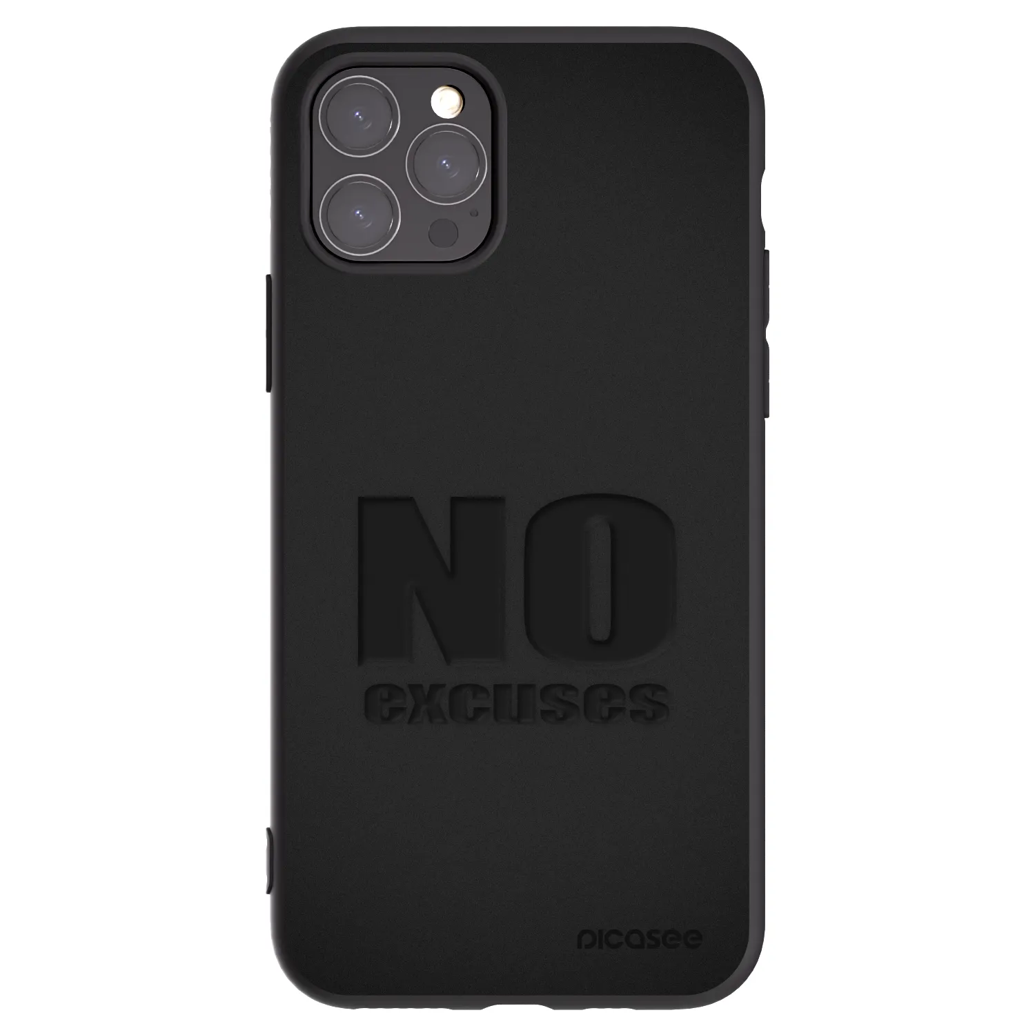 Picasee crna silikonska maskica za Apple iPhone 11 Pro - No Excuses