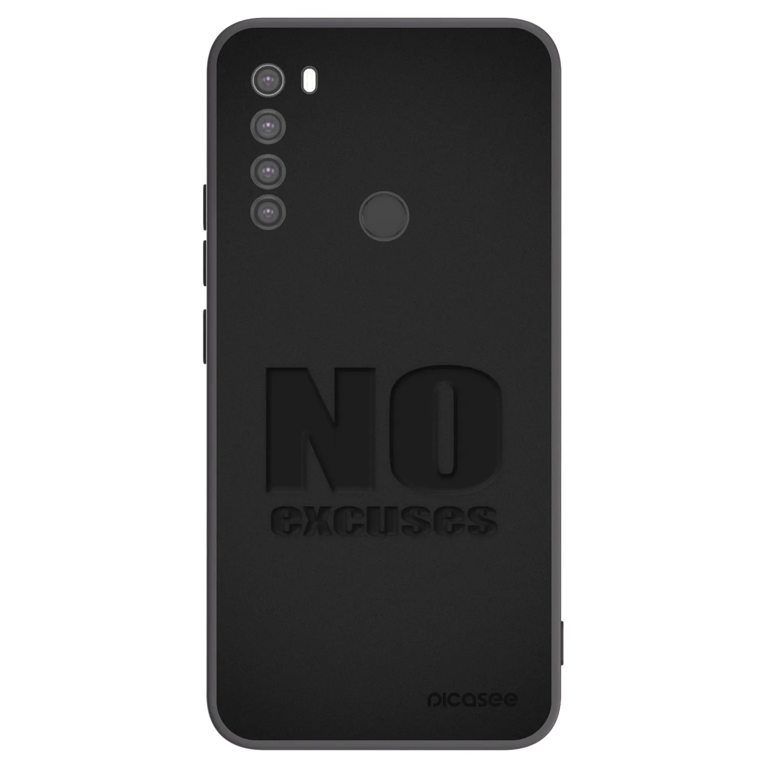 Picasee crna silikonska maskica za Xiaomi Redmi Note 8 - No Excuses