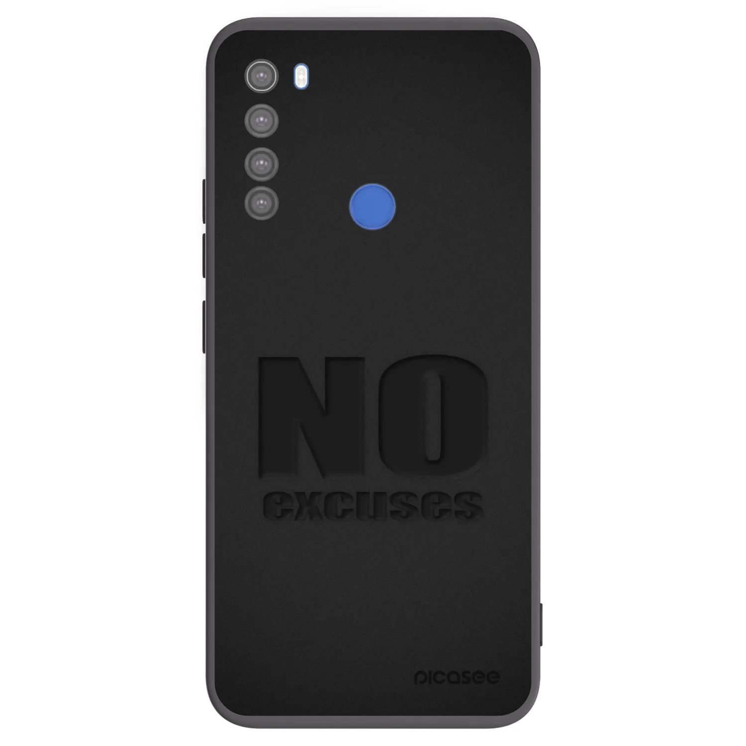 Picasee crna silikonska maskica za Xiaomi Redmi Note 8T - No Excuses