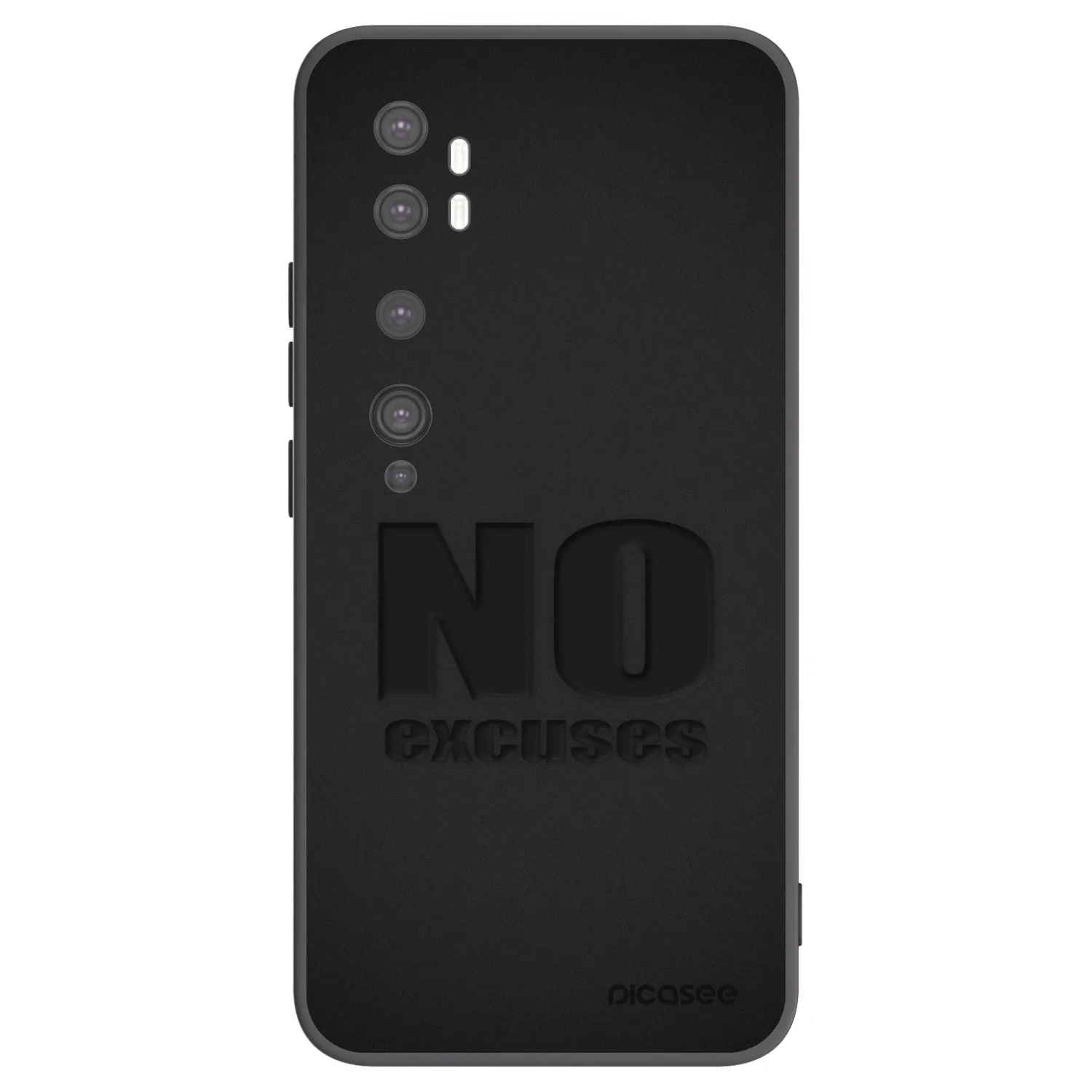 Picasee crna silikonska maskica za Xiaomi Mi Note 10 (Pro) - No Excuses