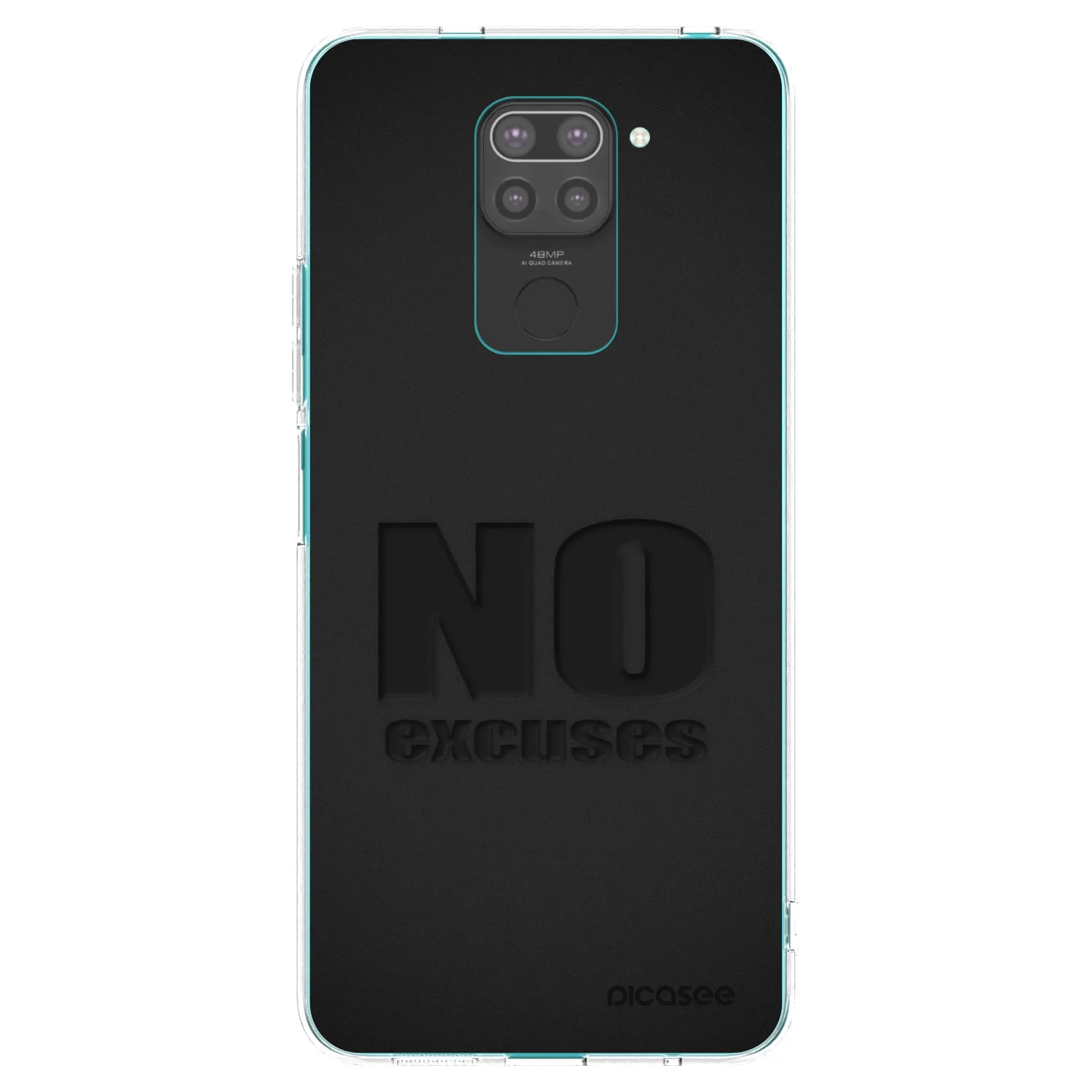 Picasee crna silikonska maskica za Xiaomi Redmi Note 9 - No Excuses