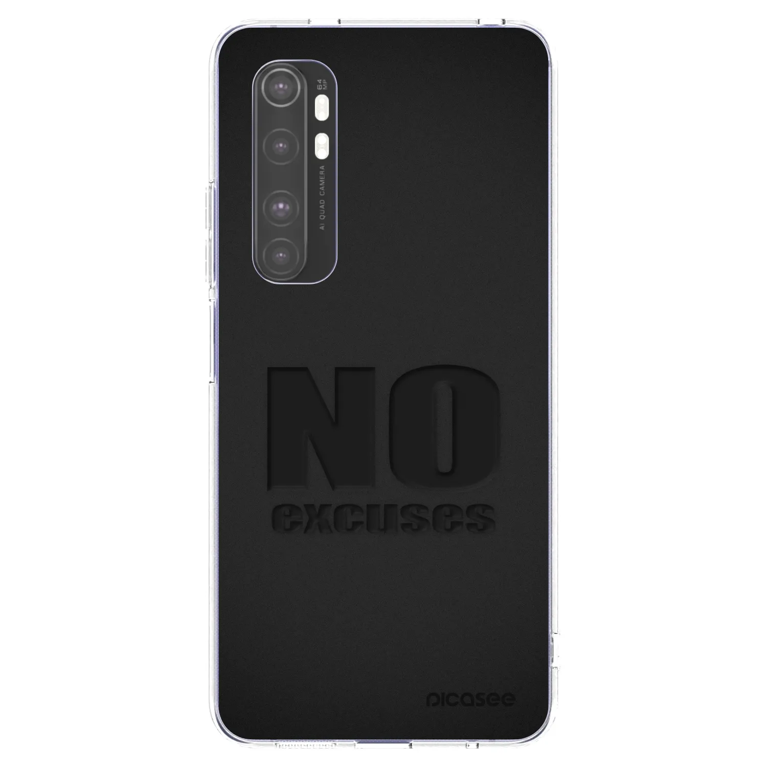 Picasee silikonska prozirna maskica za Xiaomi Mi Note 10 Lite - No Excuses