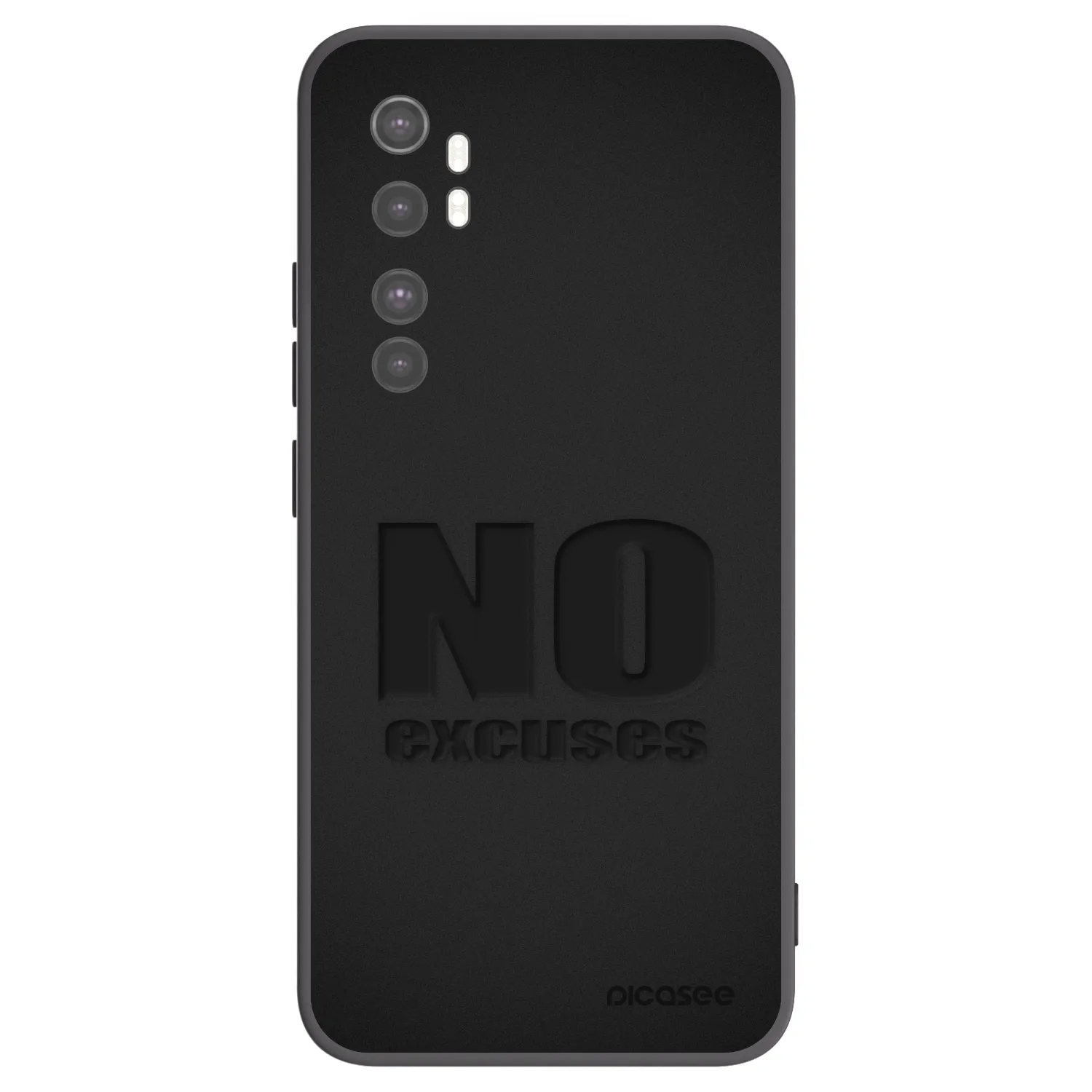 Picasee crna silikonska maskica za Xiaomi Mi Note 10 Lite - No Excuses