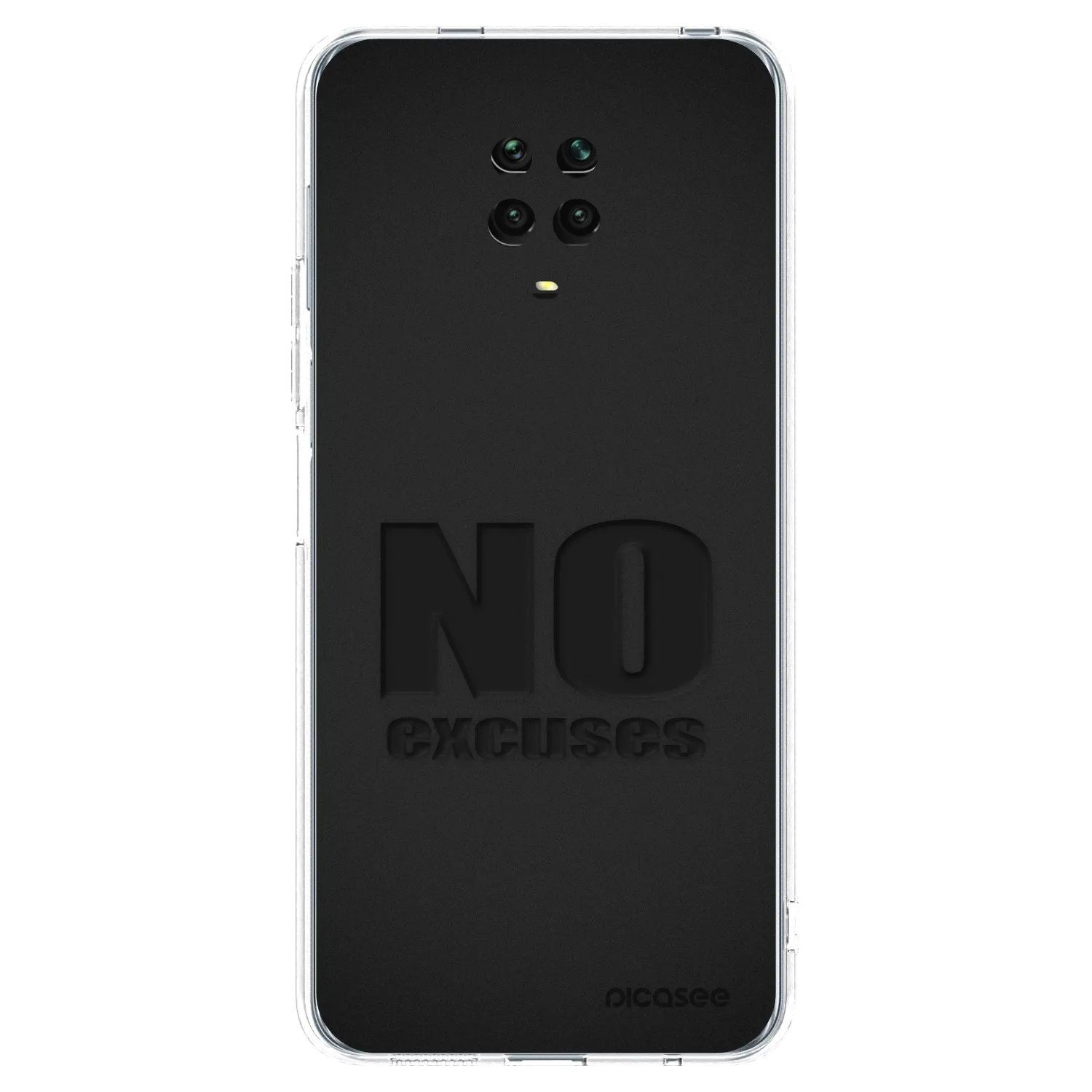 Picasee silikonska prozirna maskica za Xiaomi Redmi Note 9S - No Excuses