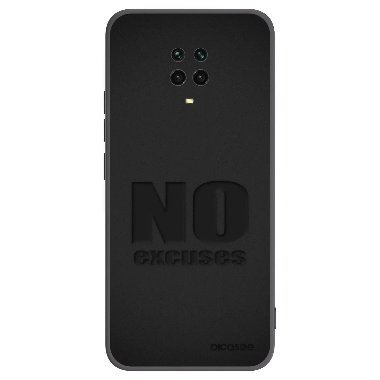 Picasee crna silikonska maskica za Xiaomi Redmi Note 9S - No Excuses