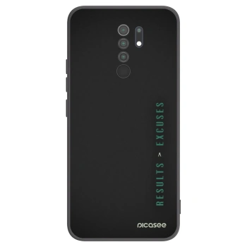 Picasee crna silikonska maskica za Xiaomi Redmi 9 - Results x Excuses