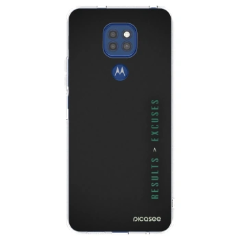 Picasee silikonska prozirna maskica za Motorola Moto G9 Play - Results x Excuses