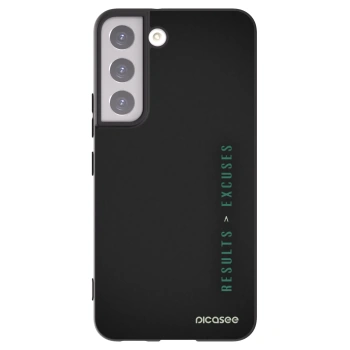 Picasee crna silikonska maskica za Samsung Galaxy S22 5G - Results x Excuses