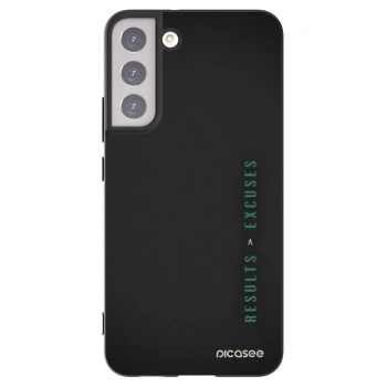 Picasee crna silikonska maskica za Samsung Galaxy S22+ 5G - Results x Excuses