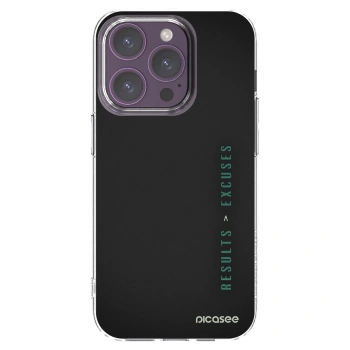 Picasee silikonska prozirna maskica za Apple iPhone 14 Pro - Results x Excuses