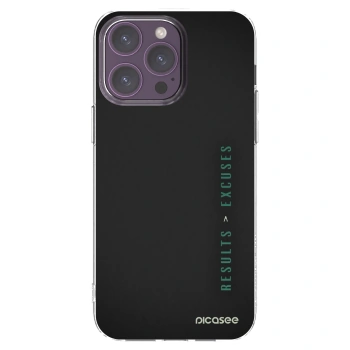Picasee silikonska prozirna maskica za Apple iPhone 14 Pro Max - Results x Excuses